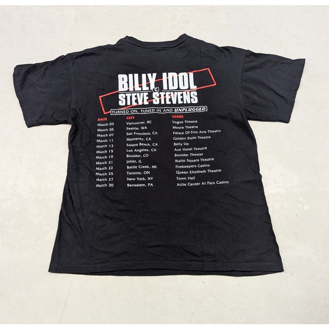 Band Tees 2019 Billy Idol and Steve Stevens Unpulgged Tour t-shirt Size US L / EU 52-54 / 3 - 3 Thumbnail