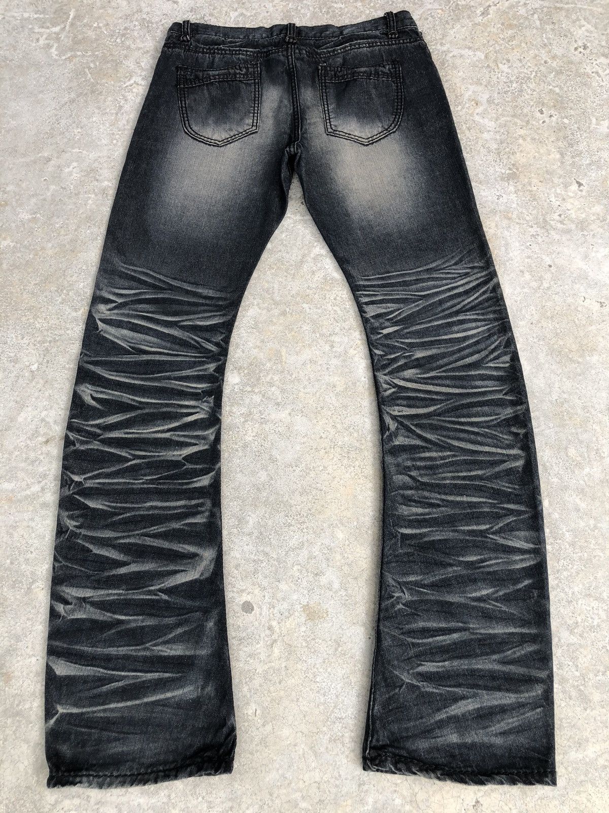 Japanese Brand Japanese Evolution Flared Jeans Distressed Jeans Size US 33 - 2 Thumbnail