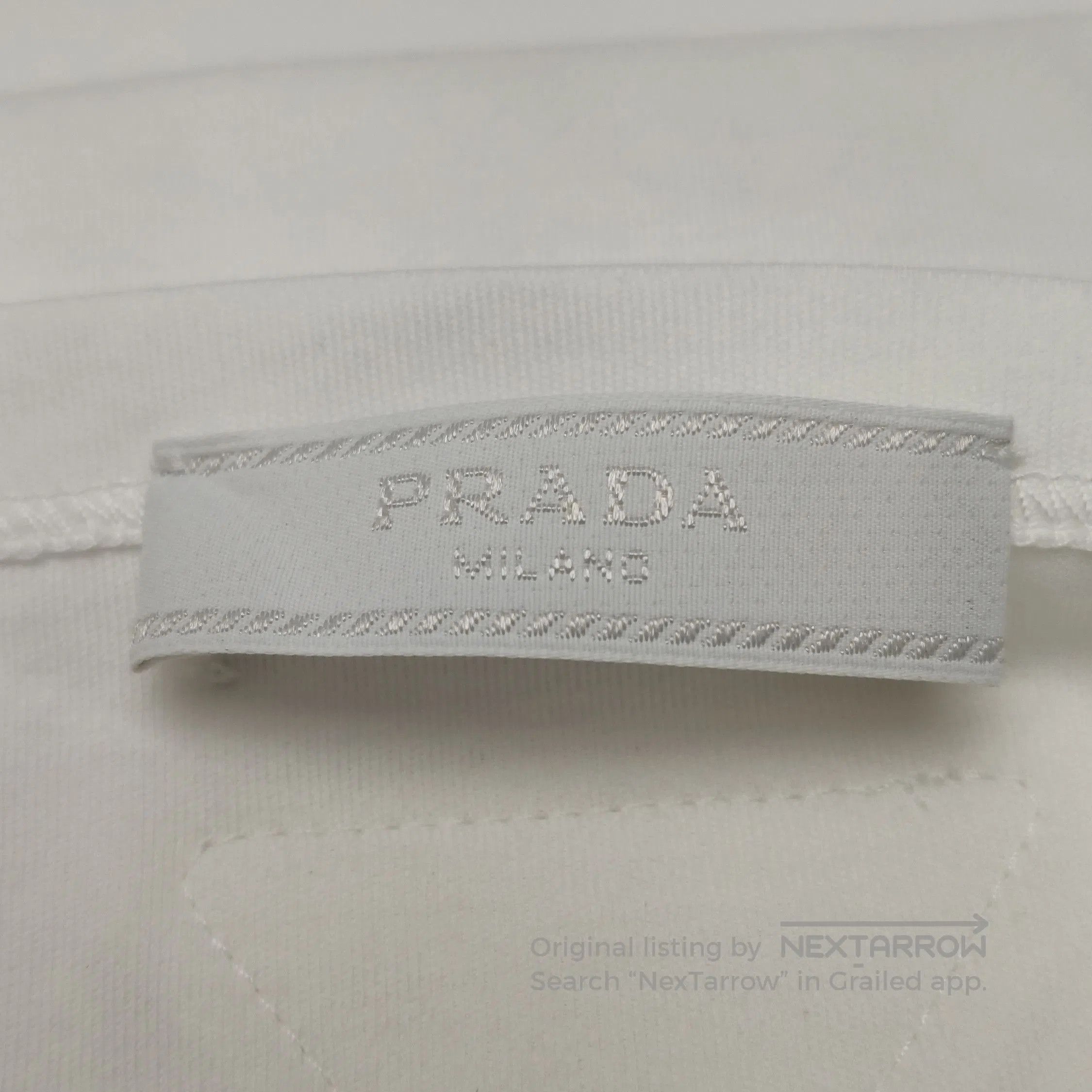Prada Prada XL Cotton Crew Neck Logo T. Size US L / EU 52-54 / 3 - 5 Thumbnail