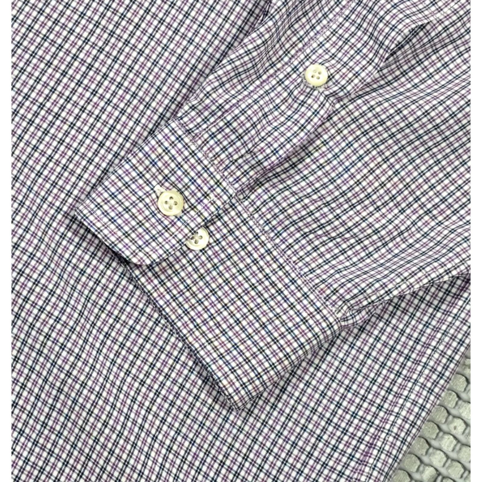 Polo Ralph Lauren VINTAGE Polo Ralph Lauren Blaire Shirt Long Sleeve Button-Up Plaid Yarmouth 90s 17-32/33 Purple White Mens Regular OCBD Ox ford Cloth Size US XL / EU 56 / 4 - 6 Thumbnail