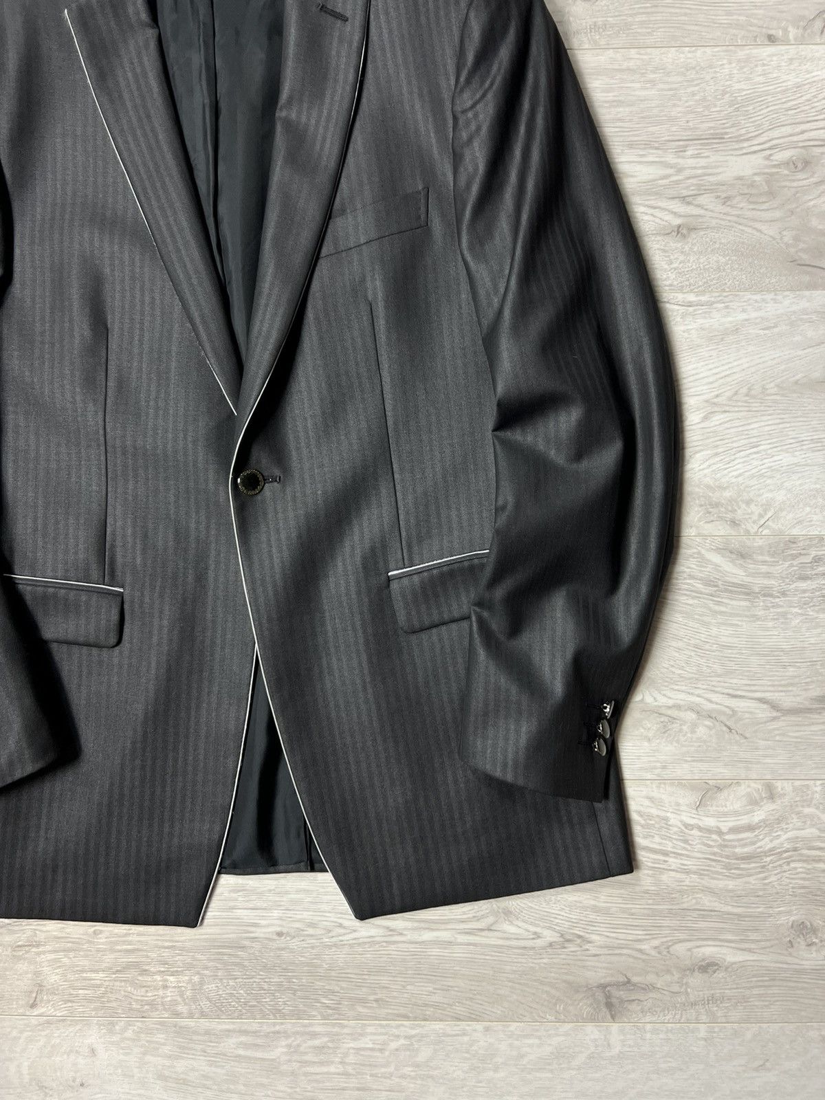 Pal Zileri 2 Pieces PAL ZILERI CERIMONIA Striped Suit One Button Sz 50R Size 40R - 8 Thumbnail