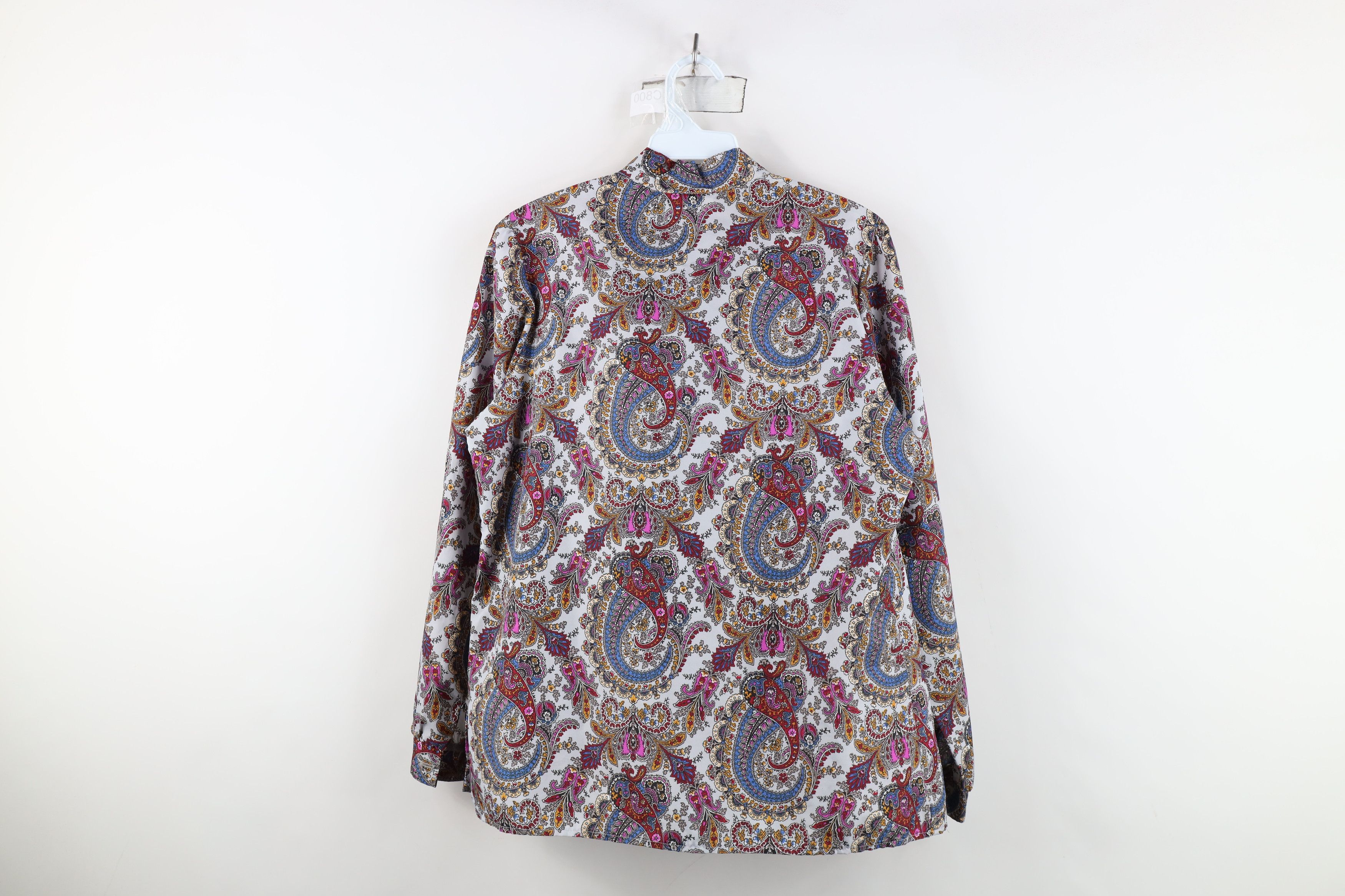 Vintage Vintage 60s 70s Streetwear Paisley Ruffled Button Shirt USA Size XL / US 12-14 / IT 48-50 - 12 Thumbnail