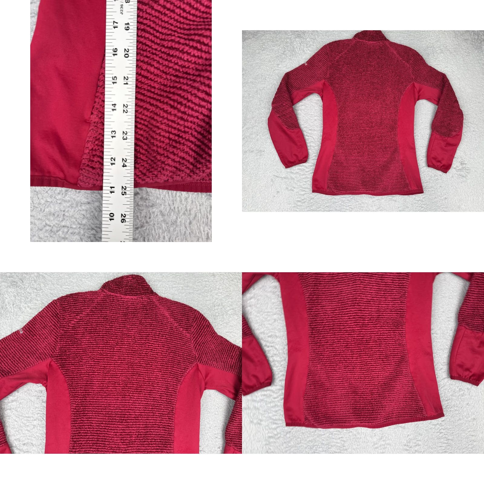 Vintage Columbia Jacket Womens M Red Textured Fleece Full Zip Mock Neck Outdoor Size M / US 6-8 / IT 42-44 - 9 Thumbnail