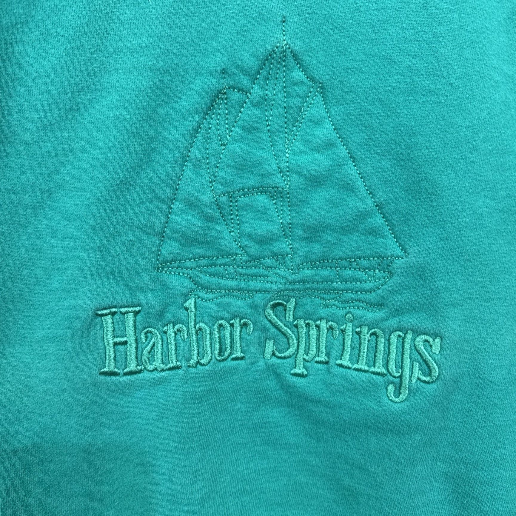 Champion VINTAGE Champion Sweatshirt Main Selling Point: Harbor Springs Michigan Green Teal Embroidered 90s Sweatshirt Men L Crew Neck Pullover All Seasons Size US L / EU 52-54 / 3 - 2 Thumbnail