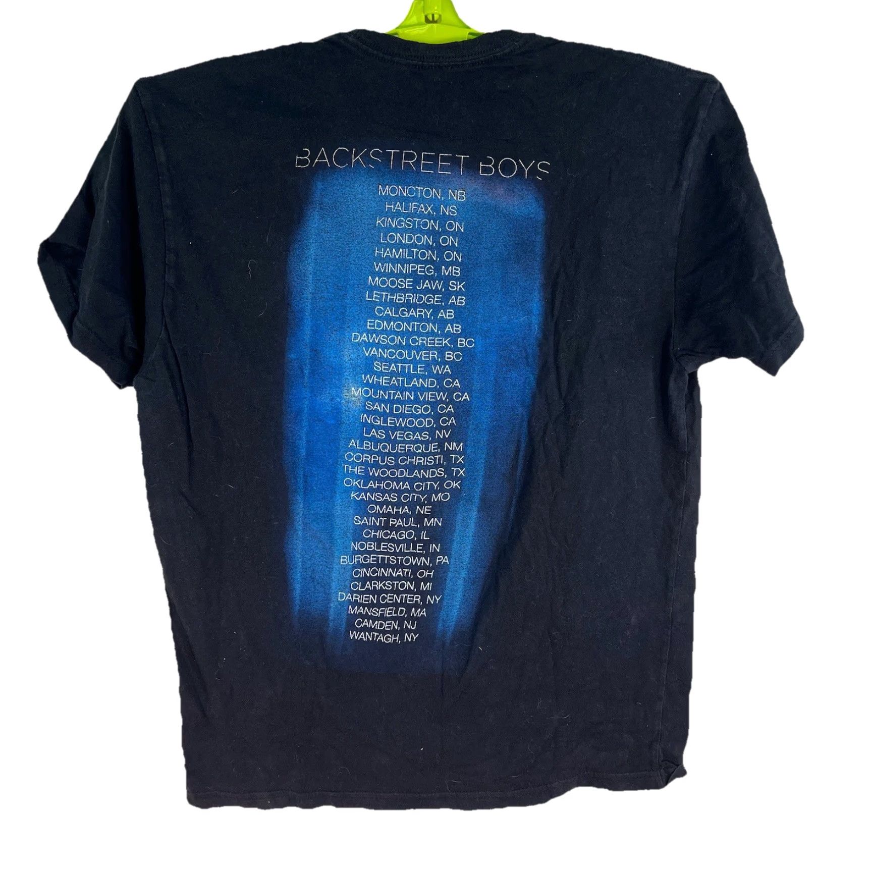 Anvil VINTAGE Back Street Boys T-Shirt Mens L Black In A World Like This Crew Neck Short Sleeve Graphic Print Logo Cotton Knit Musical Theme Size US L / EU 52-54 / 3 - 2 Thumbnail
