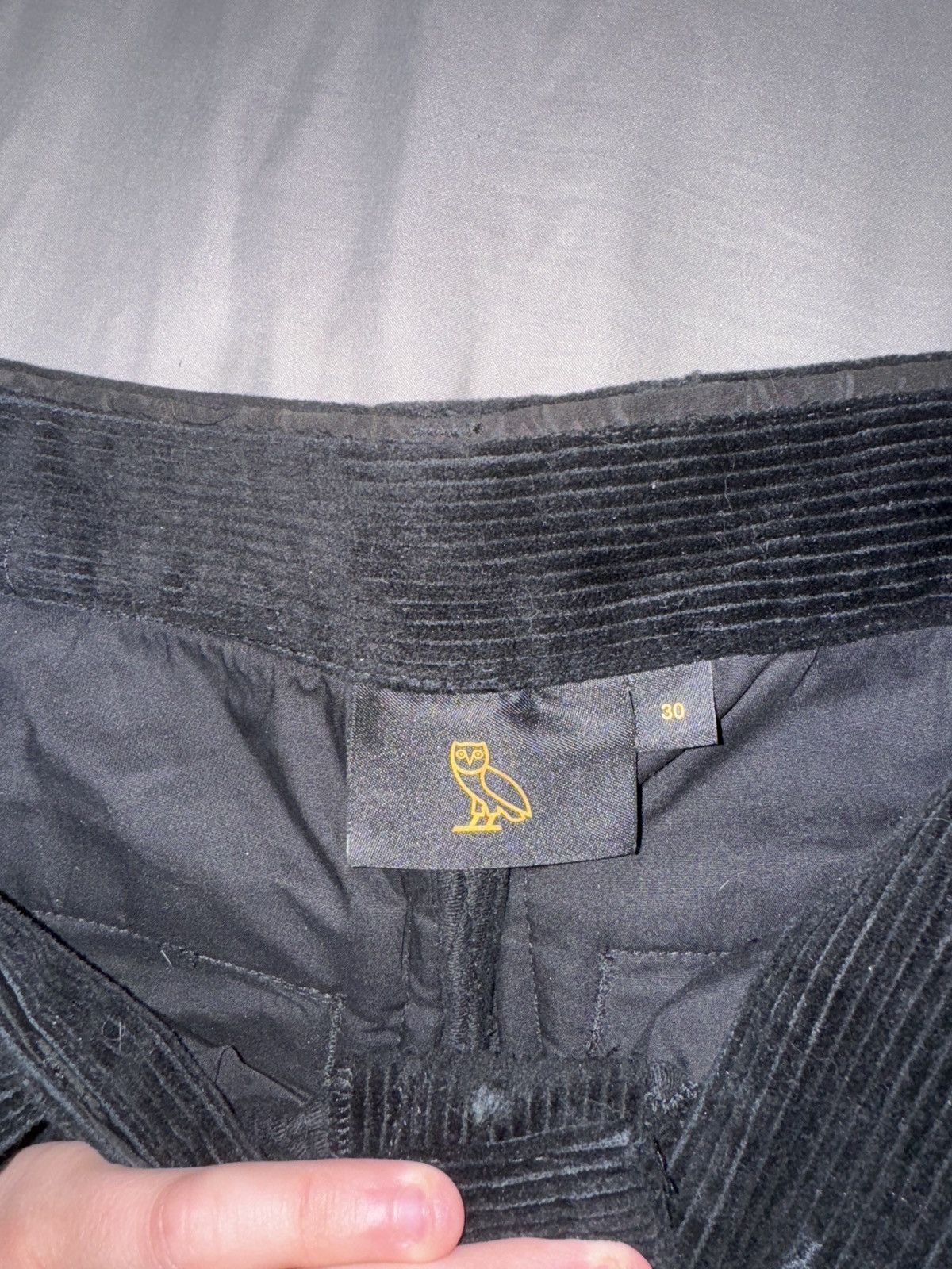 October's Very Own OVO BLACK CORDUROY PANTS Size US 30 / EU 46 - 4 Thumbnail