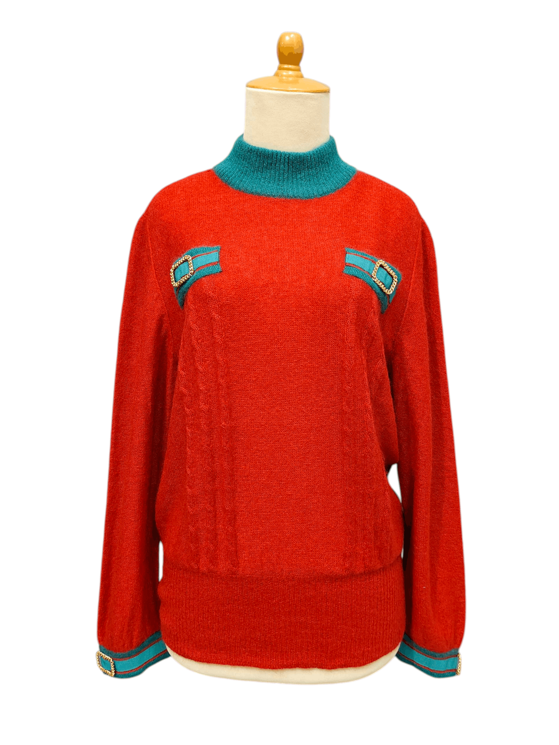 Vintage 🔥Vtg 80s Giorgio Grati Design Mohair Knitted Sweater Size L / US 10 / IT 46 - 1 Thumbnail