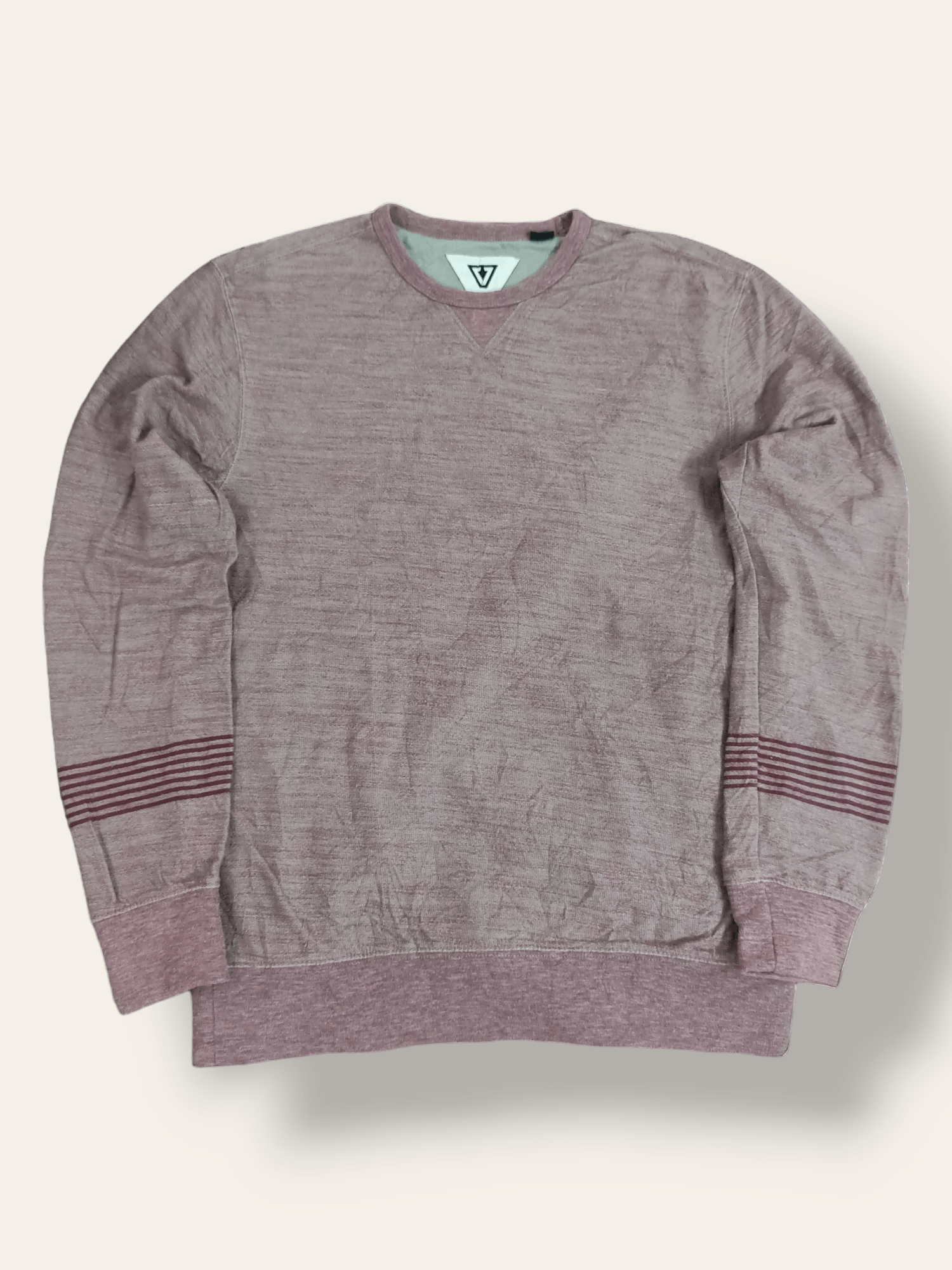 image of Archival Clothing x Vissla Lined Multicolour Crewneck Jumper Sweatshirt, Men's (Size Medium)