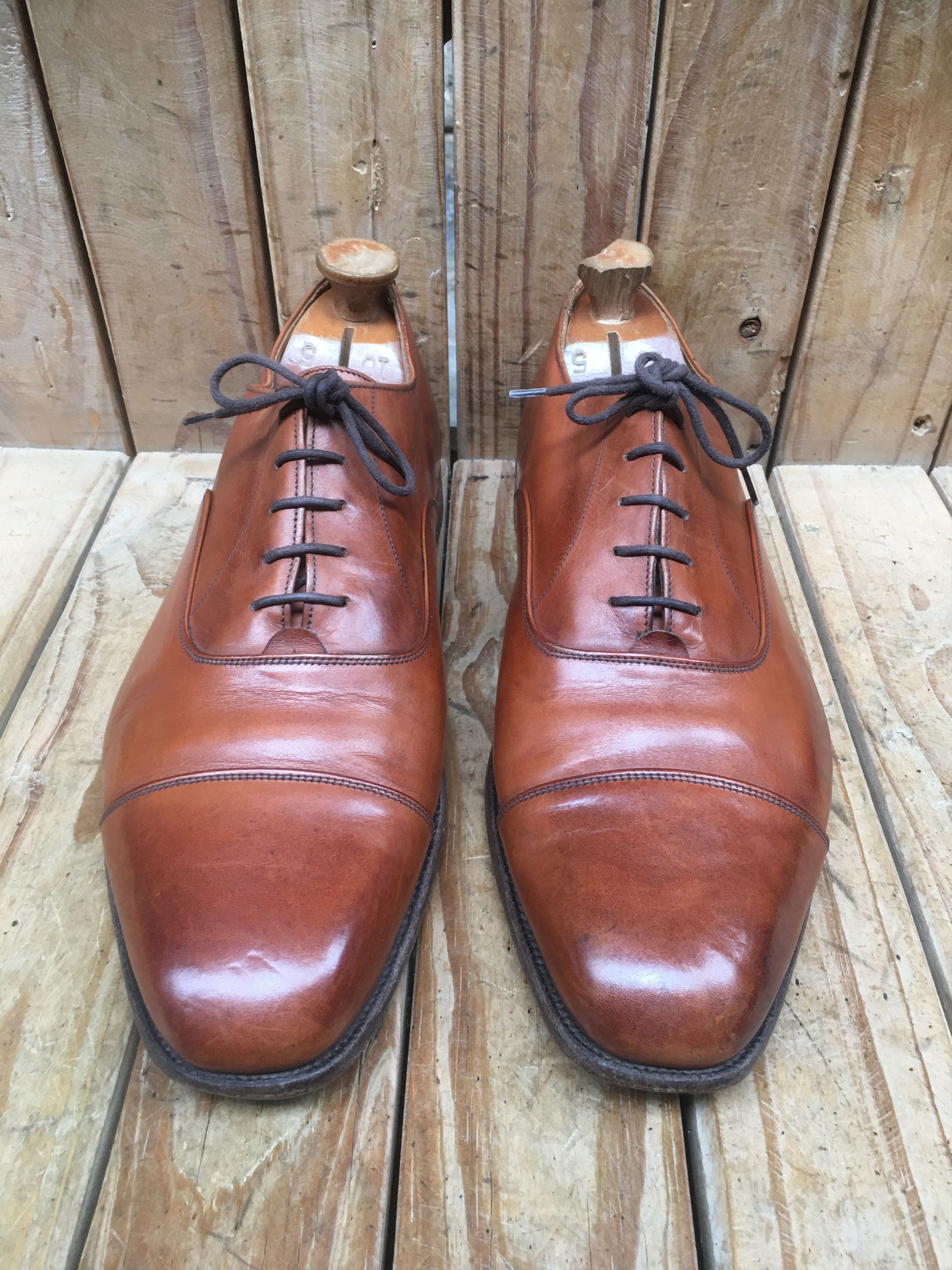 Tricker's Tricker's Regent brown plain toe leather shoes Uk 10 Size US 11 / EU 44 - 2 Thumbnail
