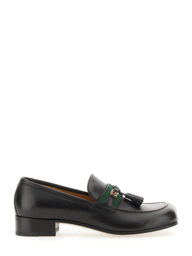 Gucci Loafers with Interlocking G and Tassels in Smooth Leather Size US 12 / EU 45 - 1 Thumbnail