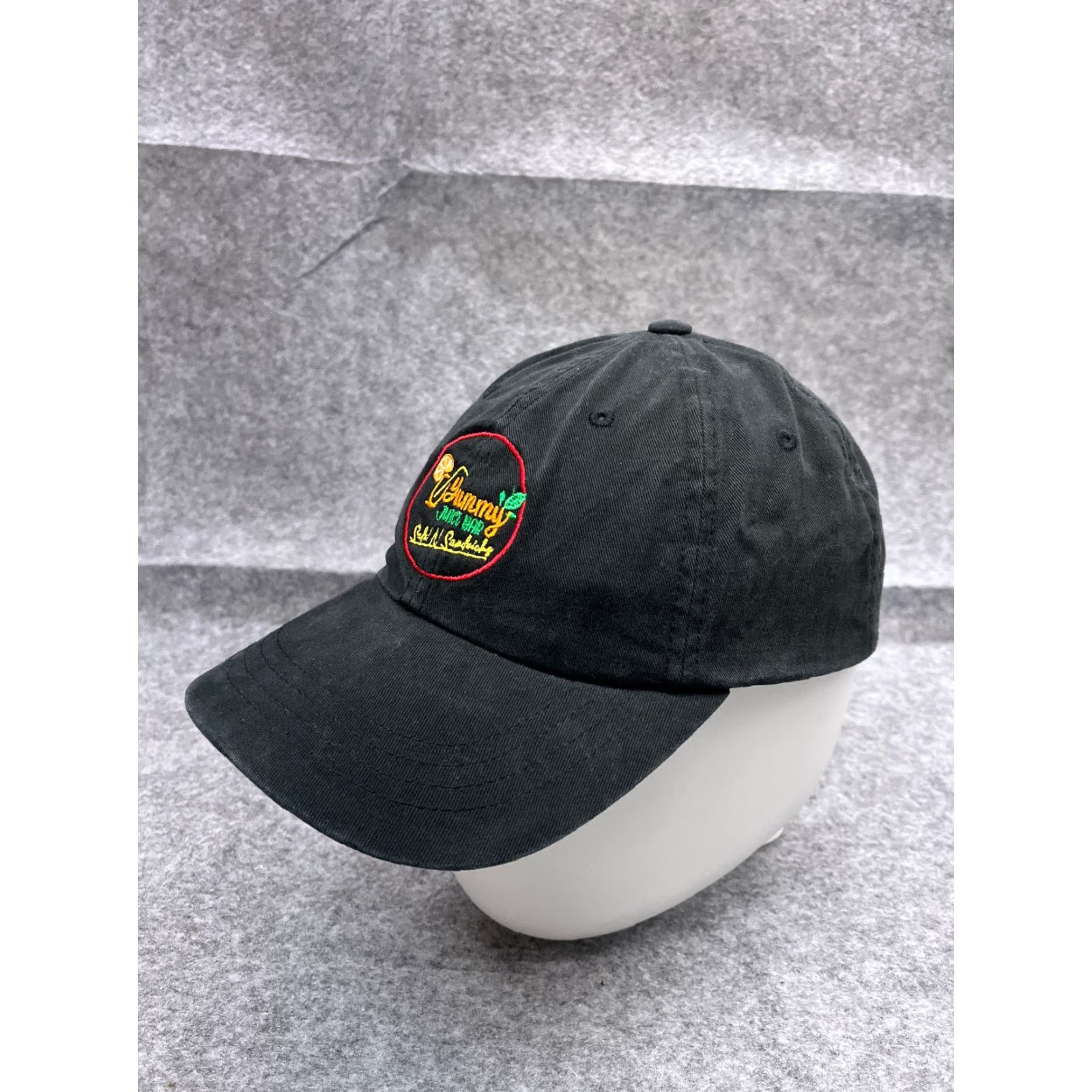 Vintage Yupoong Hat Cap Strap Back Adult Black Cotton Baseball Cap Mens One Size Twill Vintage: No Size ONE SIZE - 4 Thumbnail
