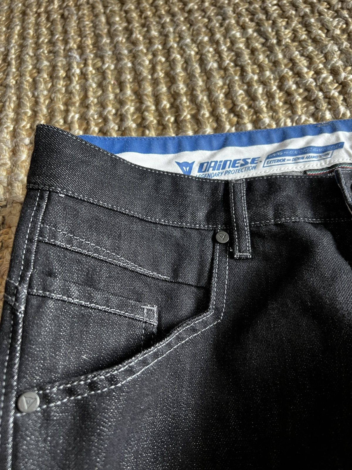 Dainese × Vintage Dainese Black Denim Motorcycle Jeans Pants Vintage Size US 33 - 3 Thumbnail