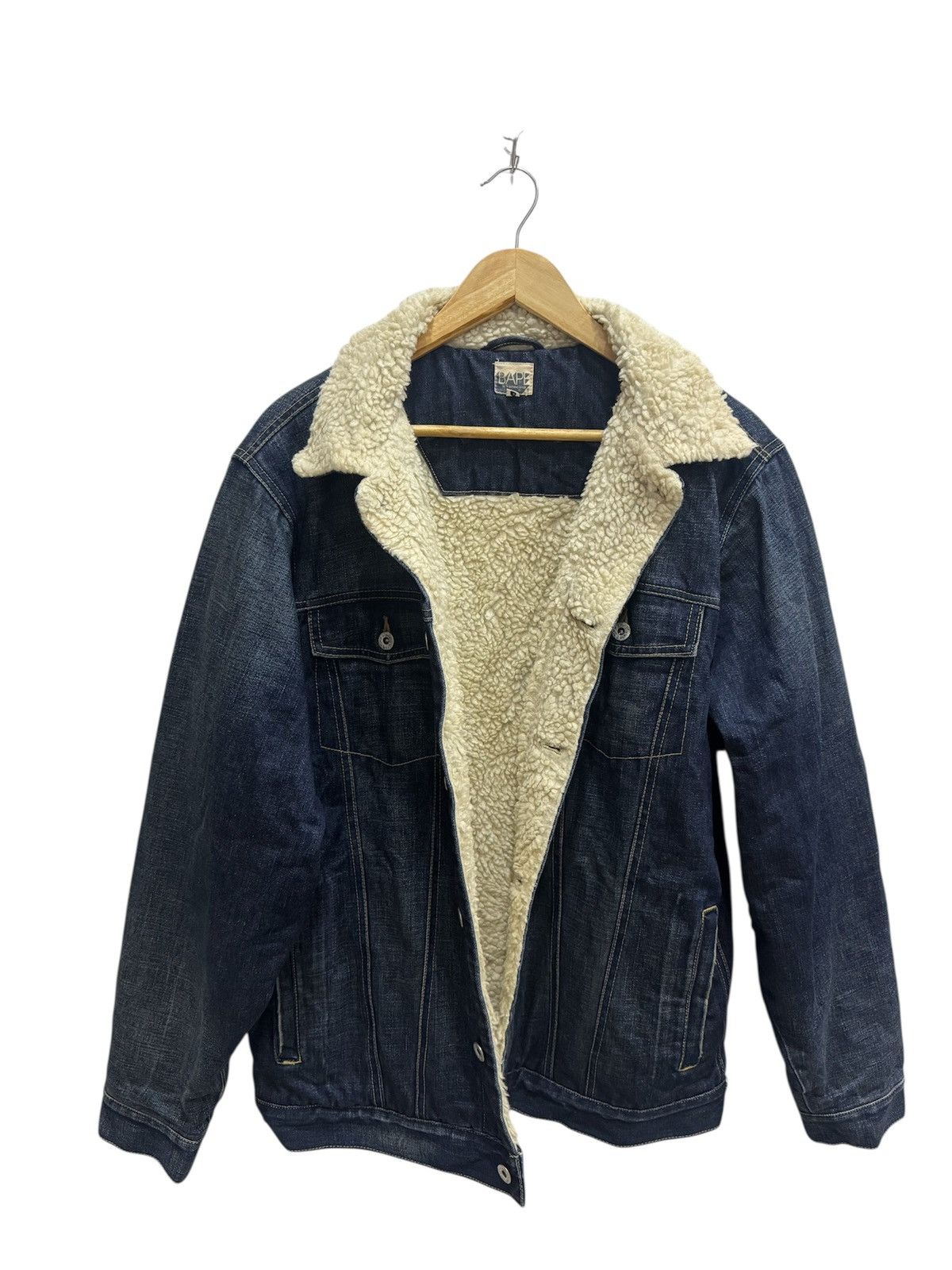 Bape A Bathing Ape Boa Denim Jacket Size US L / EU 52-54 / 3 - 3 Thumbnail