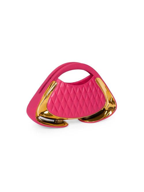 Balmain os11x0326 Size: OS /Jolie Madame Leather Top-Handle Bag Pink Size ONE SIZE - 5 Thumbnail