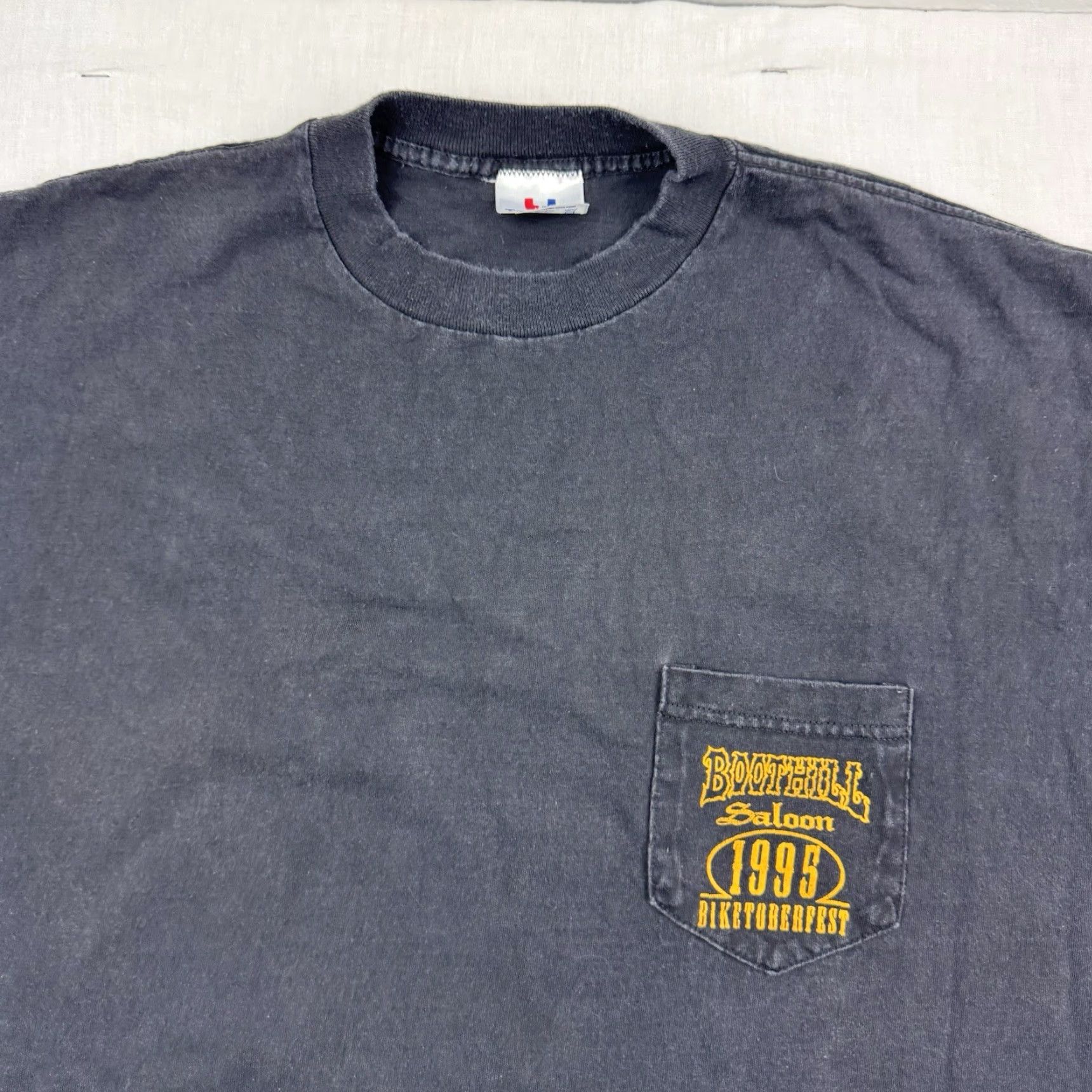 TEE JAYS VINTAGE Tee Jays Biketoberfest T-Shirt Adult XL Black 90s Biker Halloween Mens Size US XL / EU 56 / 4 - 4 Thumbnail