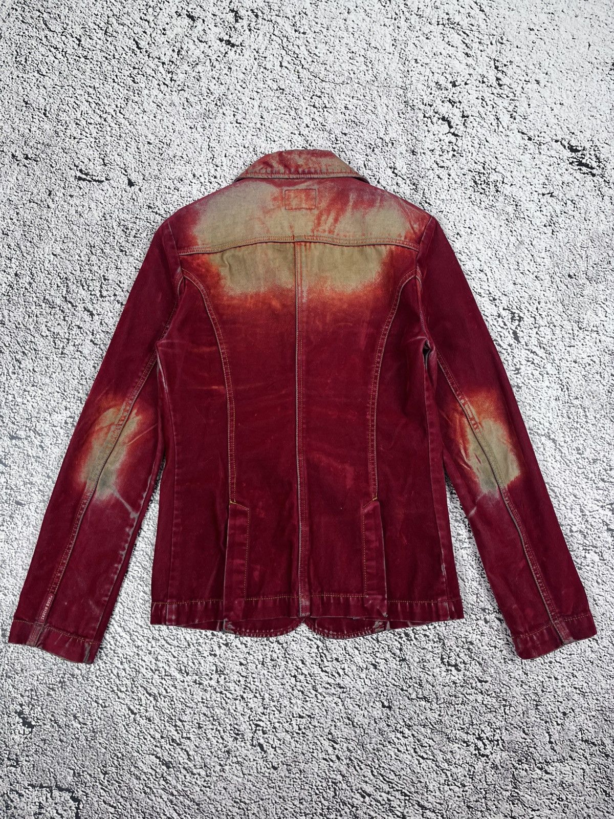 Japanese Brand Vintage Avant-Garde Bleached Velour Faded Distressed Jacket Size S / US 4 / IT 40 - 10 Thumbnail