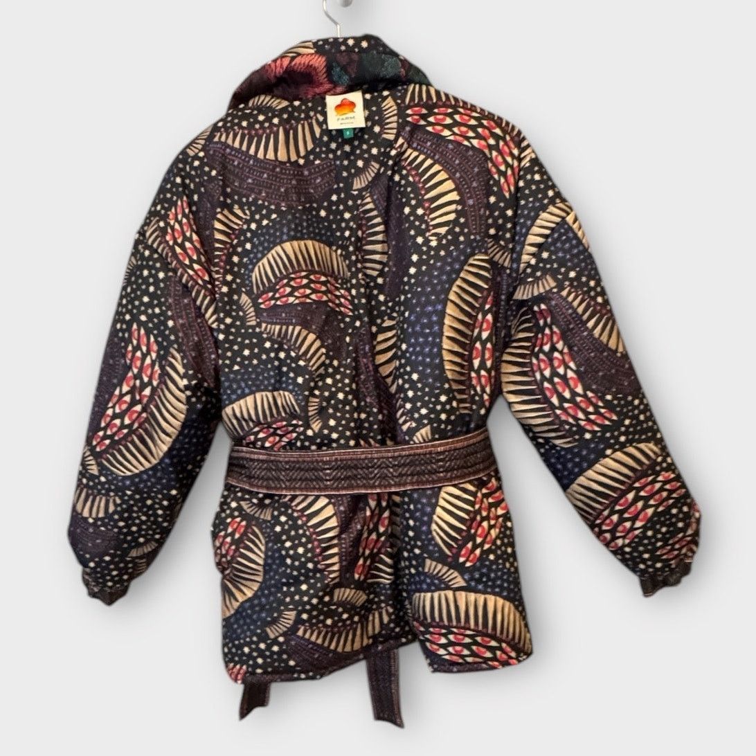 Farm Rio Farm Rio Wild Bananas Metallic Reversible Puffer Jacket Size S / US 4 / IT 40 - 6 Thumbnail