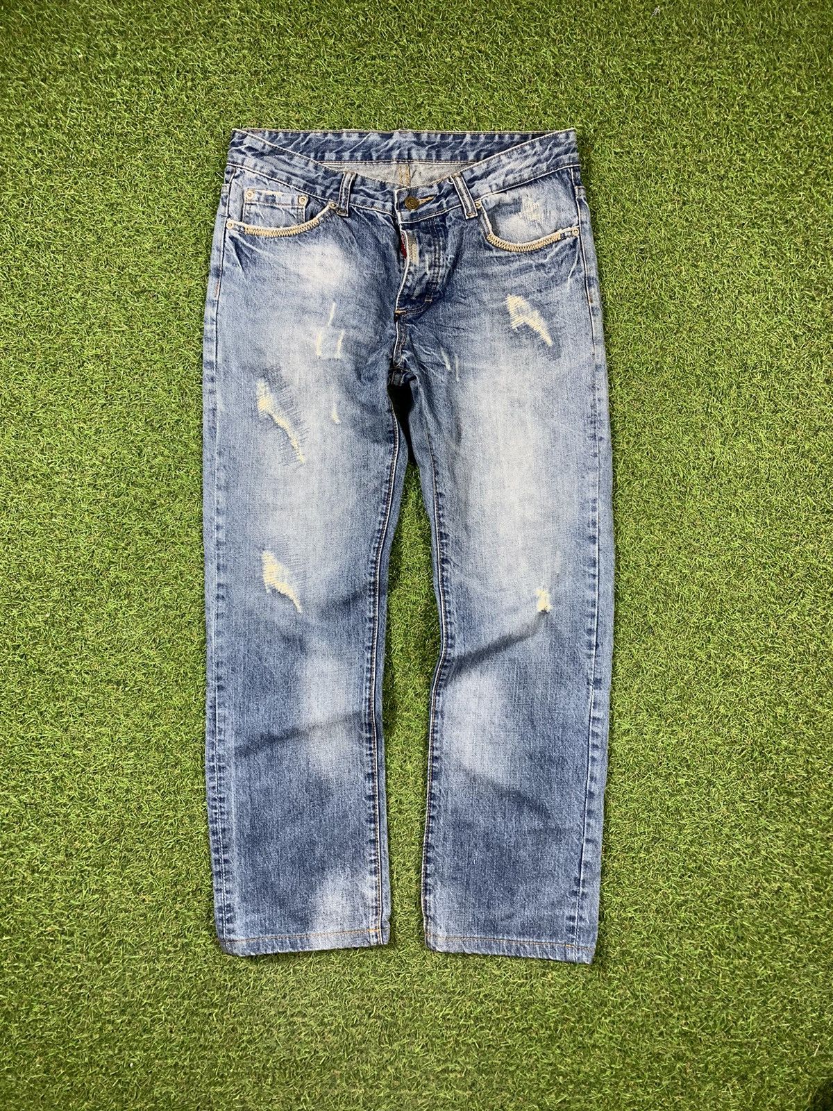 Dsquared2 Vintage Dsquared2 jeans distressed streetwear size 33 Size US 33 - 1 Thumbnail
