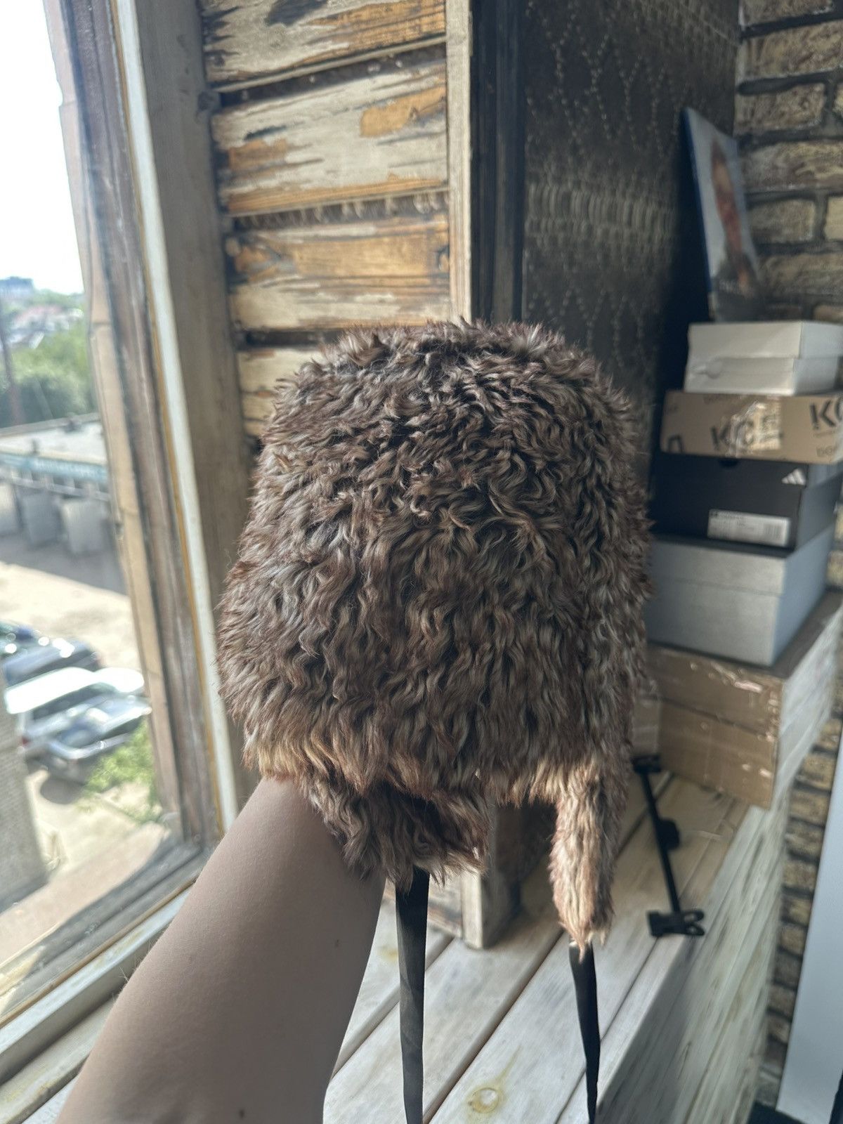 Vintage 🚨Y2K HYPE FUZZY MOHAIRE AVIATOR USHANKA HAT bubble Size ONE SIZE - 7 Thumbnail