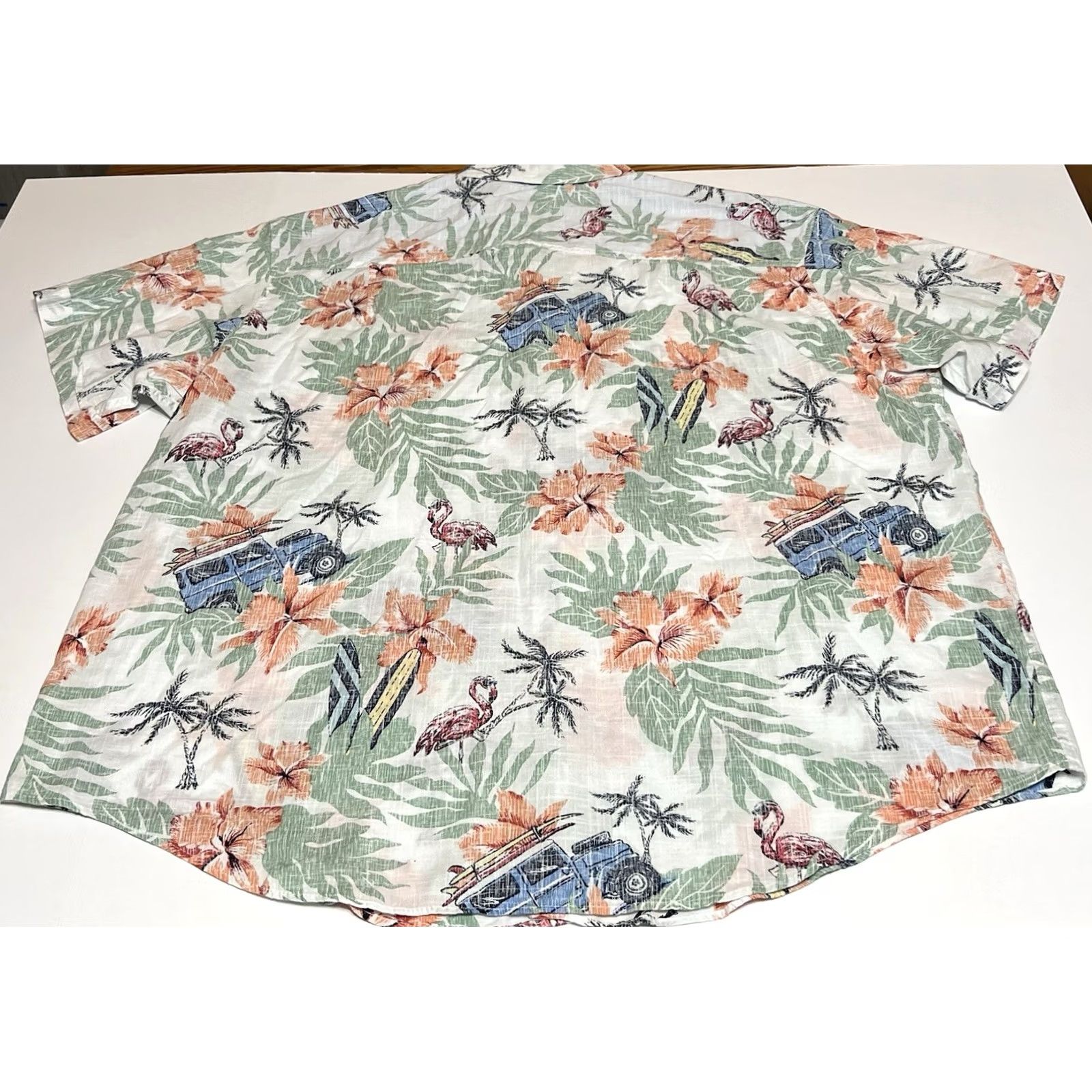 Izod VINTAGE Izod Saltwater Shirt Mens 3XL Hawaiian Beach Palm Trees Button Front Surf Aloha Size US XXL / EU 58 / 5 - 3 Thumbnail