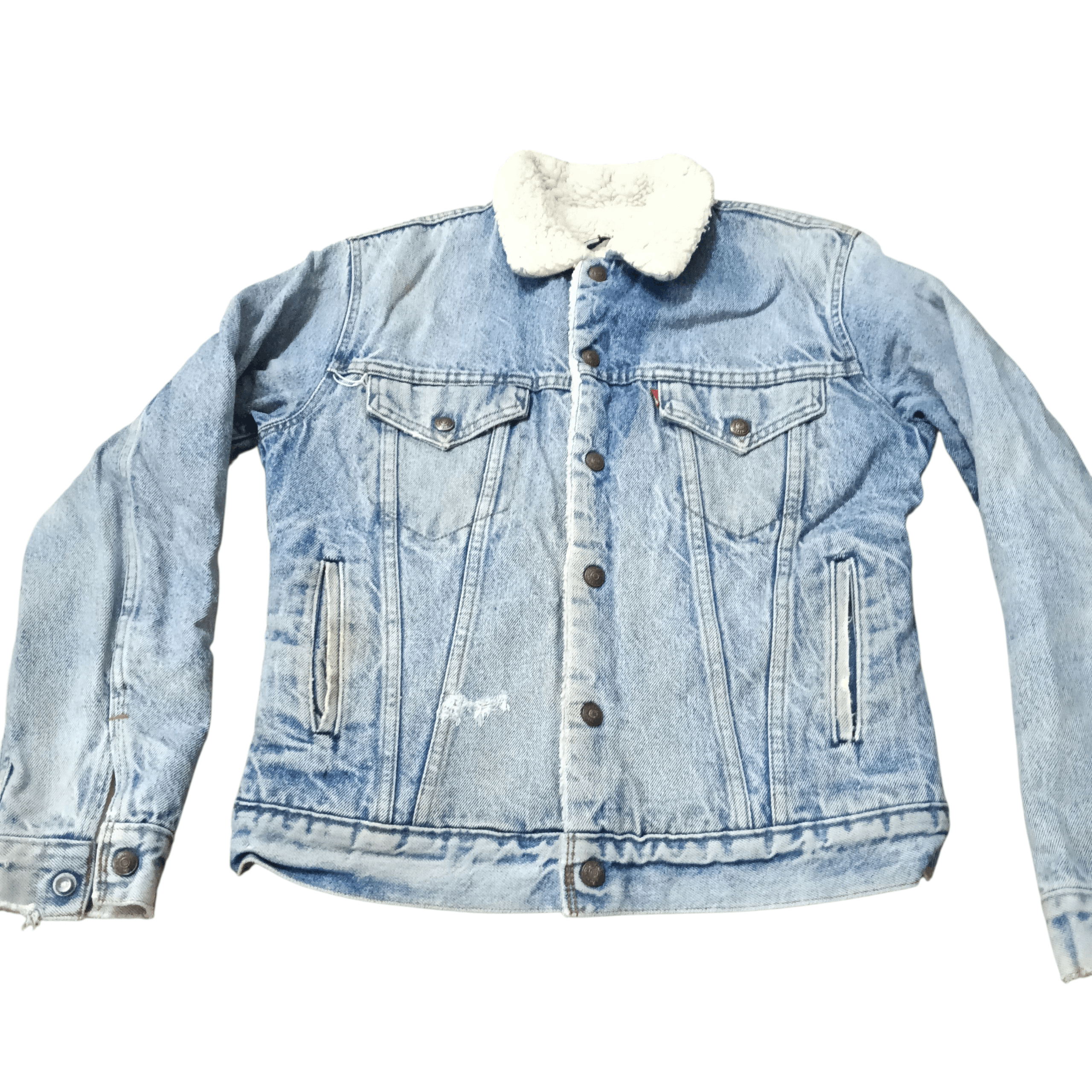 Levi's Vintage 70s Levis Trucker Sherpa Jacket Size US M / EU 48-50 / 2 - 3 Thumbnail