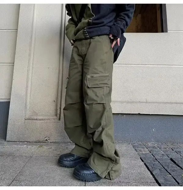 Designer × Japanese Brand military flared faded baggy cargo pants Size US 32 / EU 48 - 1 Thumbnail