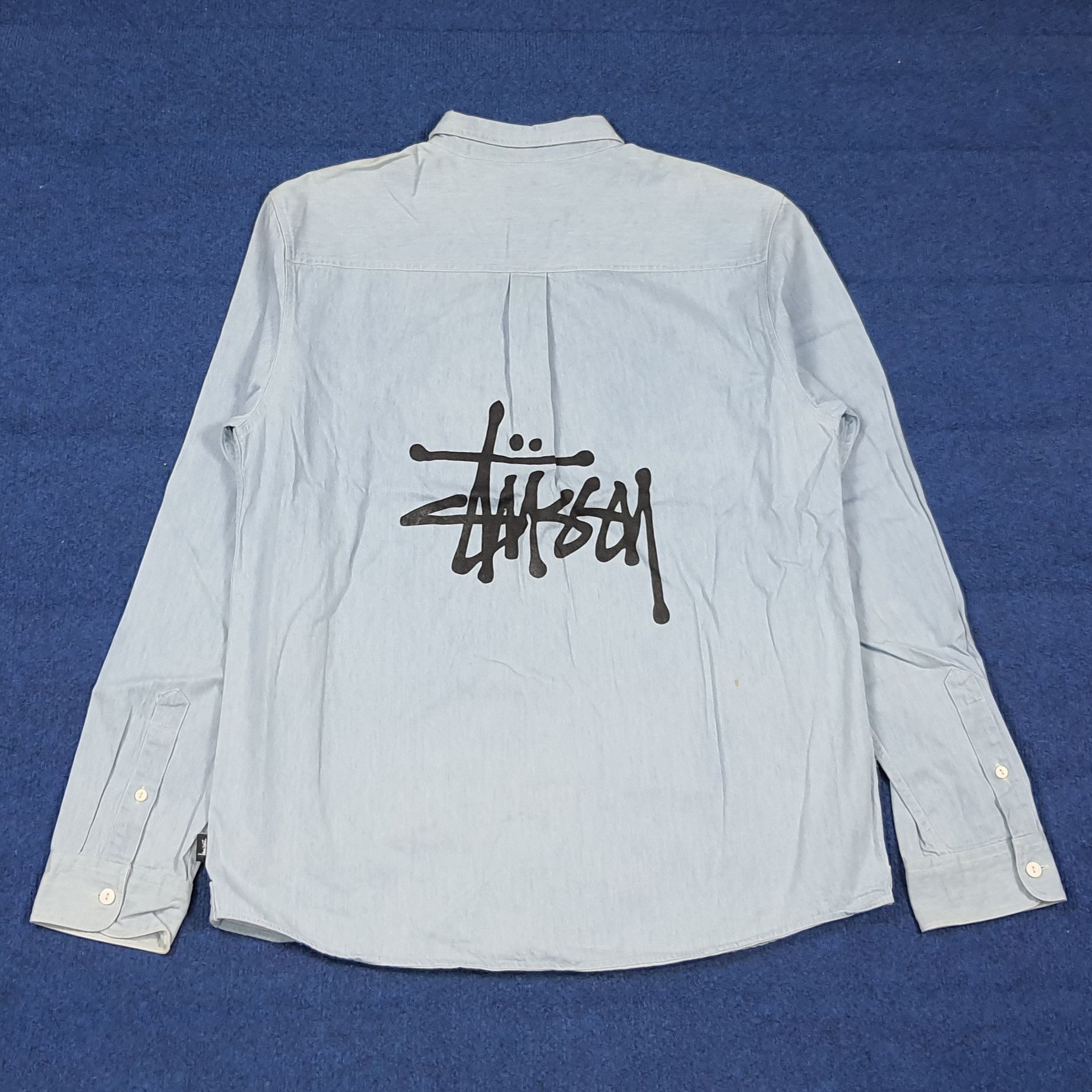 Vintage Stussy Custom Logo Button Up Shirt C285N36