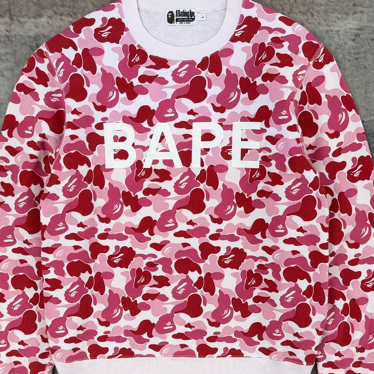 Bape BAPE ABC Camo Crewneck Pink Mens Size US L / EU 52-54 / 3 - 2 Thumbnail