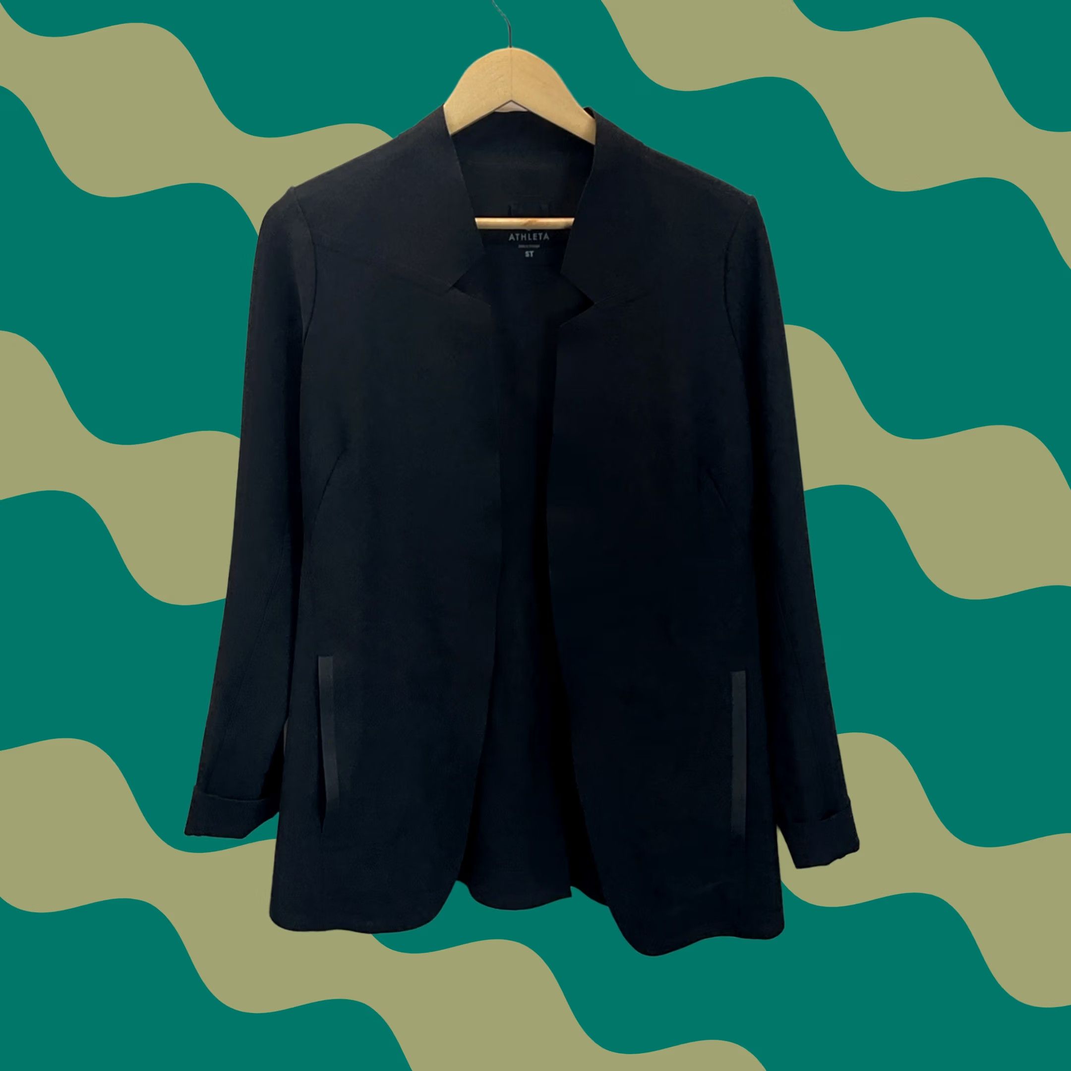 Athleta Athleta Black Stellar Blazer Jacket Open Front Pockets Stretch Tall S Size S / US 4 / IT 40 - 1 Thumbnail