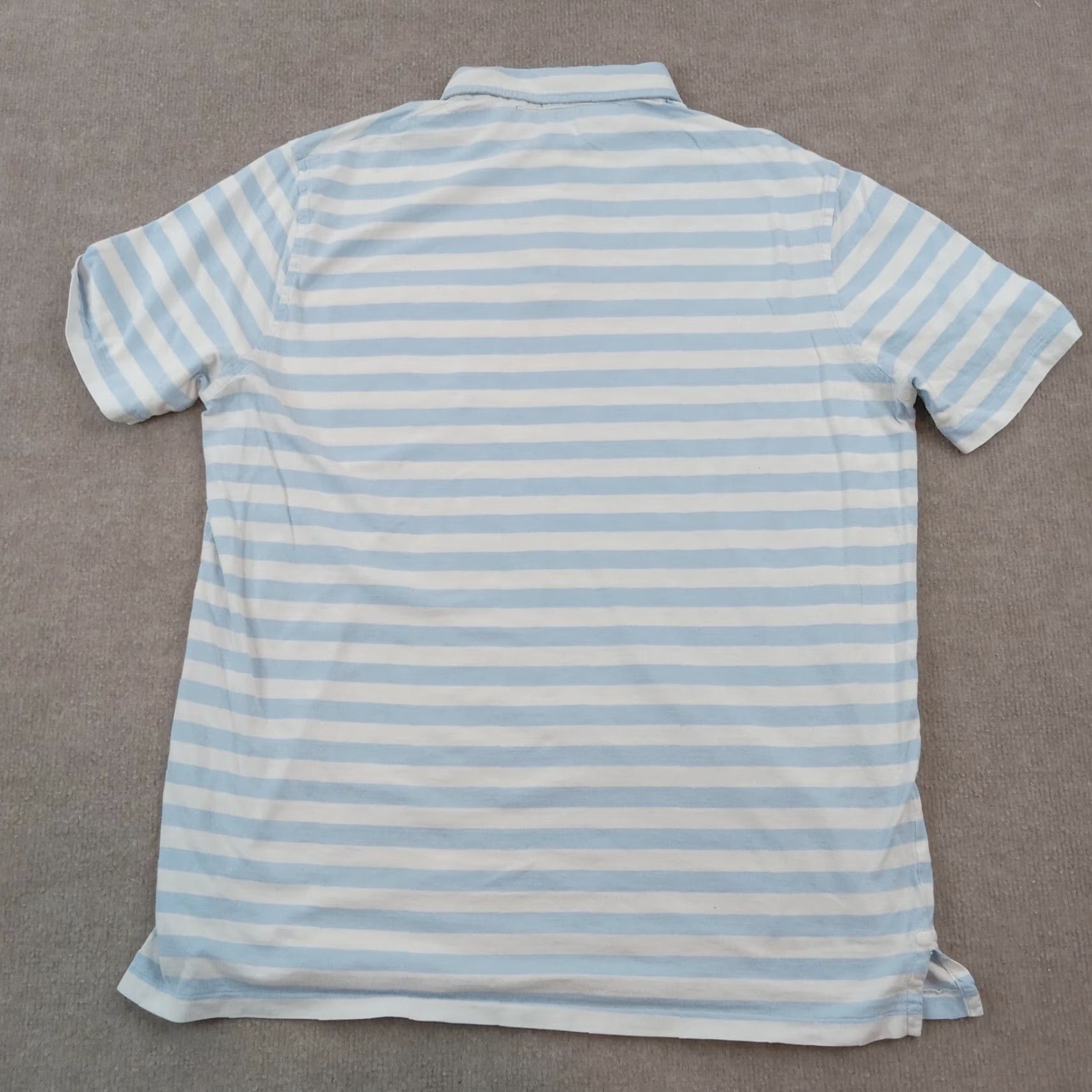 Ralph Lauren Ralph Lauren Mens Polo Shirt Large Blue White Striped Classic Fit Size US L / EU 52-54 / 3 - 7 Thumbnail