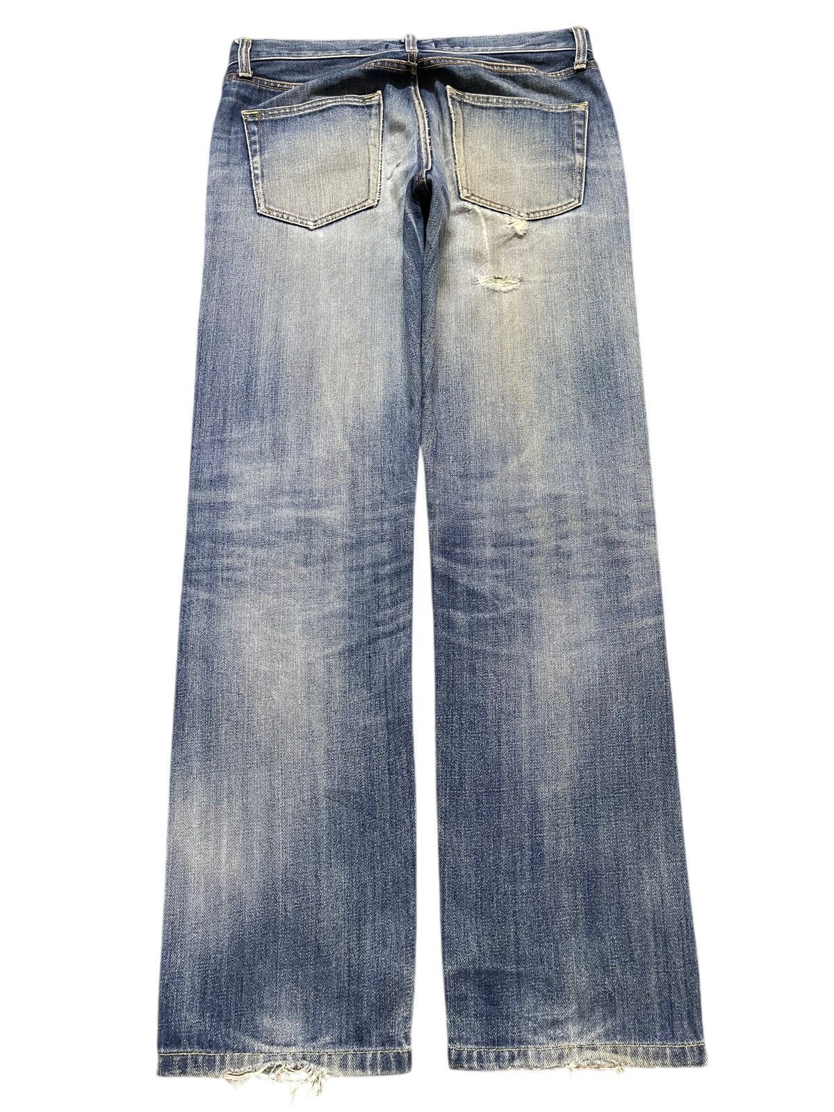 Uniqlo Vintage Japanese Uniqlo Blue Faded Wash Whisker Style Jeans Size US 31 - 2 Thumbnail