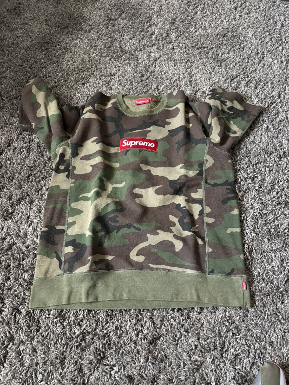 Supreme Woodland Camo Box Logo Crewneck Sweatshirt custom
