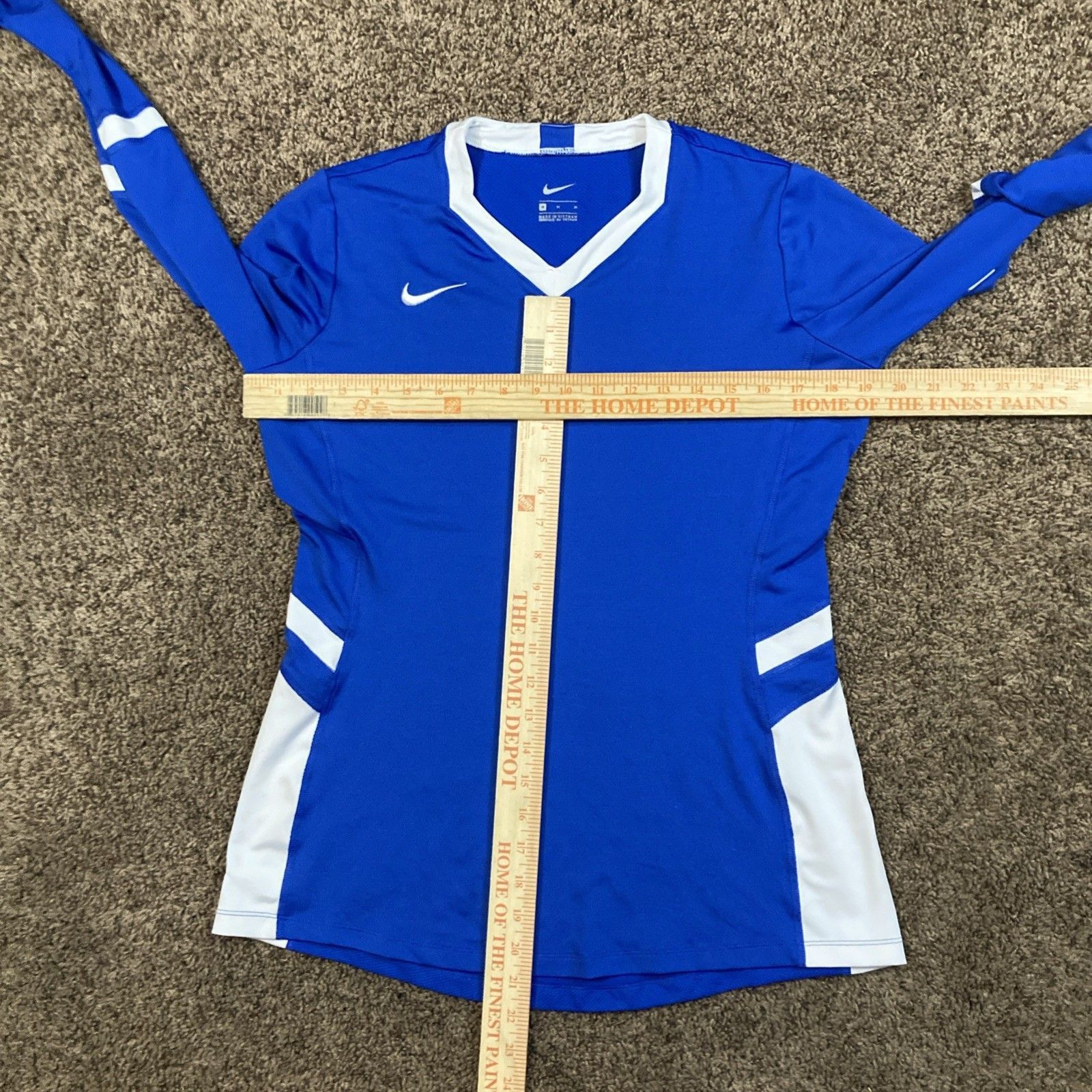 Nike Nike Womens Size M Volleyball LS V-Neck Game/Practice Jersey Size M / US 6-8 / IT 42-44 - 4 Thumbnail