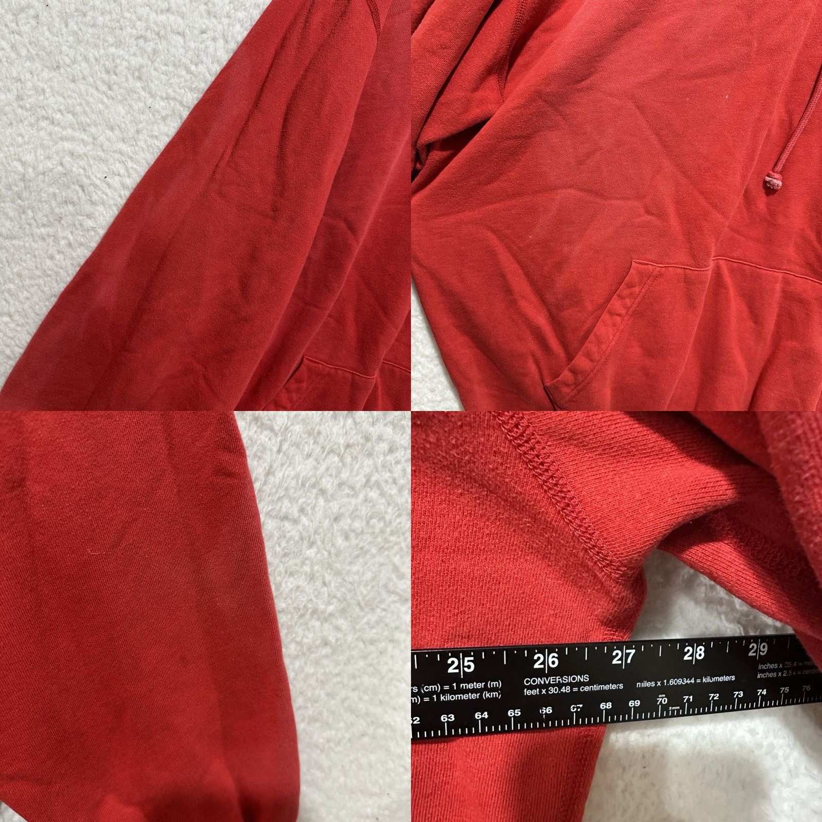 Polo Ralph Lauren VINTAGE Polo Ralph Lauren Hoodie Mens Red Fleece Pullover Drawstring Large Size US L / EU 52-54 / 3 - 9 Thumbnail