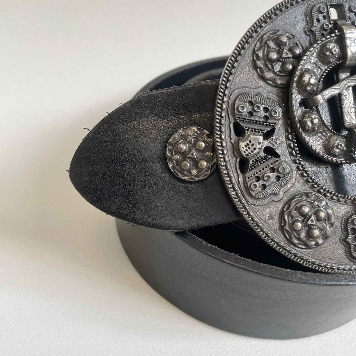 Dries Van Noten Early 2000s Dagger Western Buckle Belt Size 32 - 3 Thumbnail