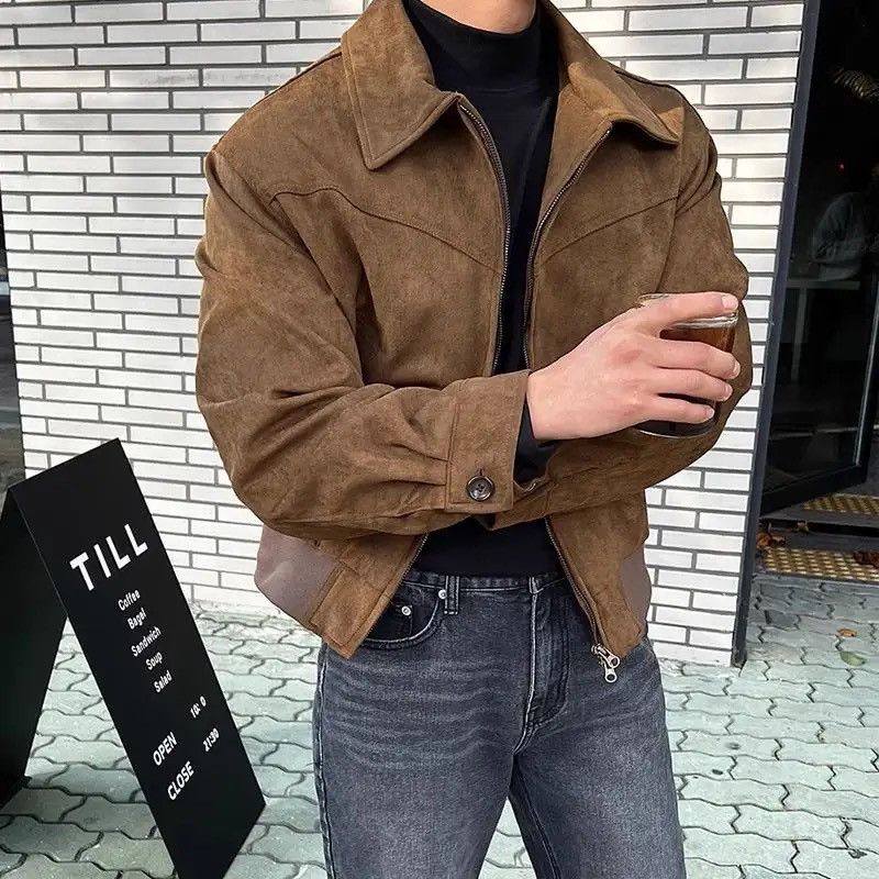 Casual solid elegant zipper spring autumn jacket