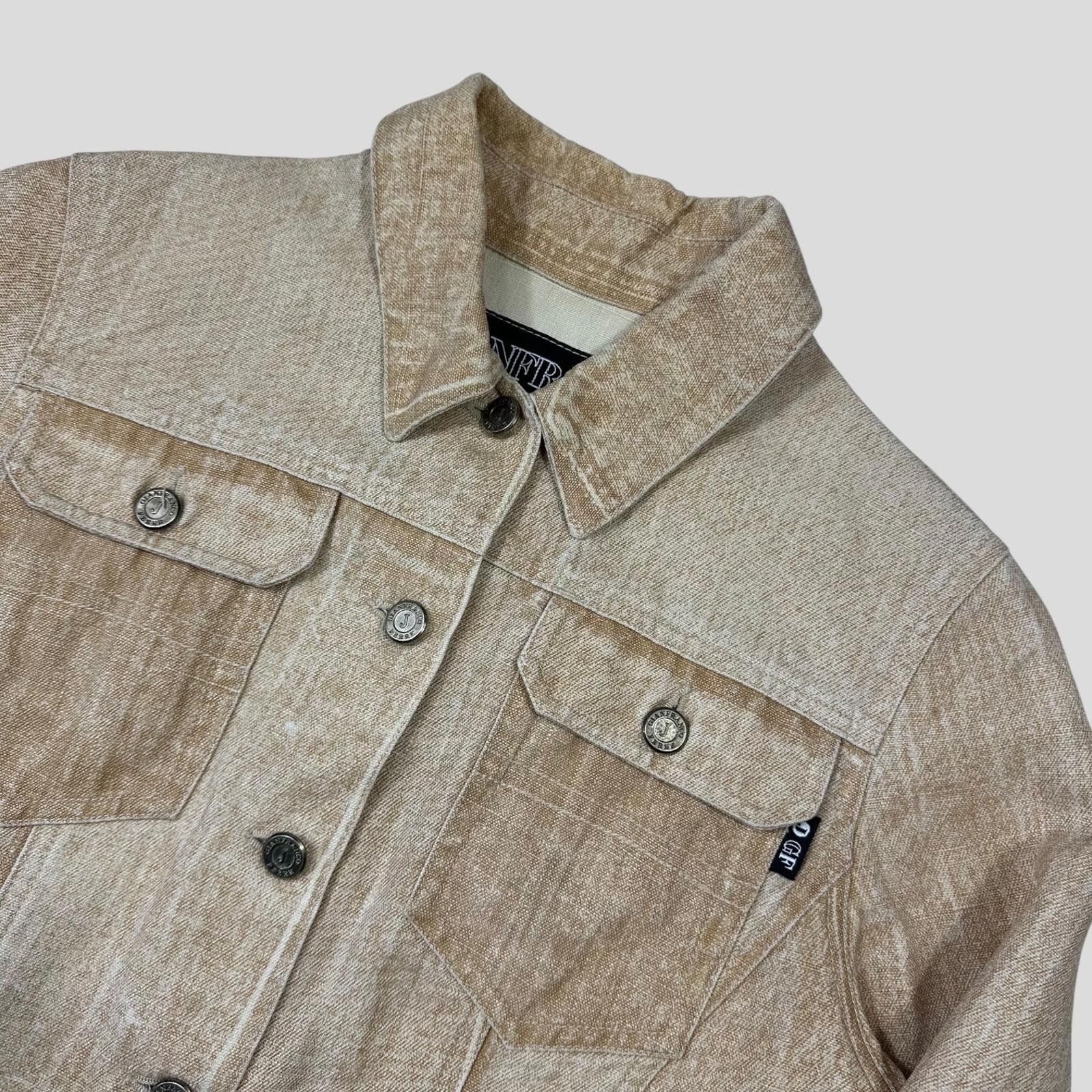 Designer Gianfranco Ferre 90’s Sublimation Acid Wash Hemp Jacket XS/S Size S / US 4 / IT 40 - 4 Thumbnail