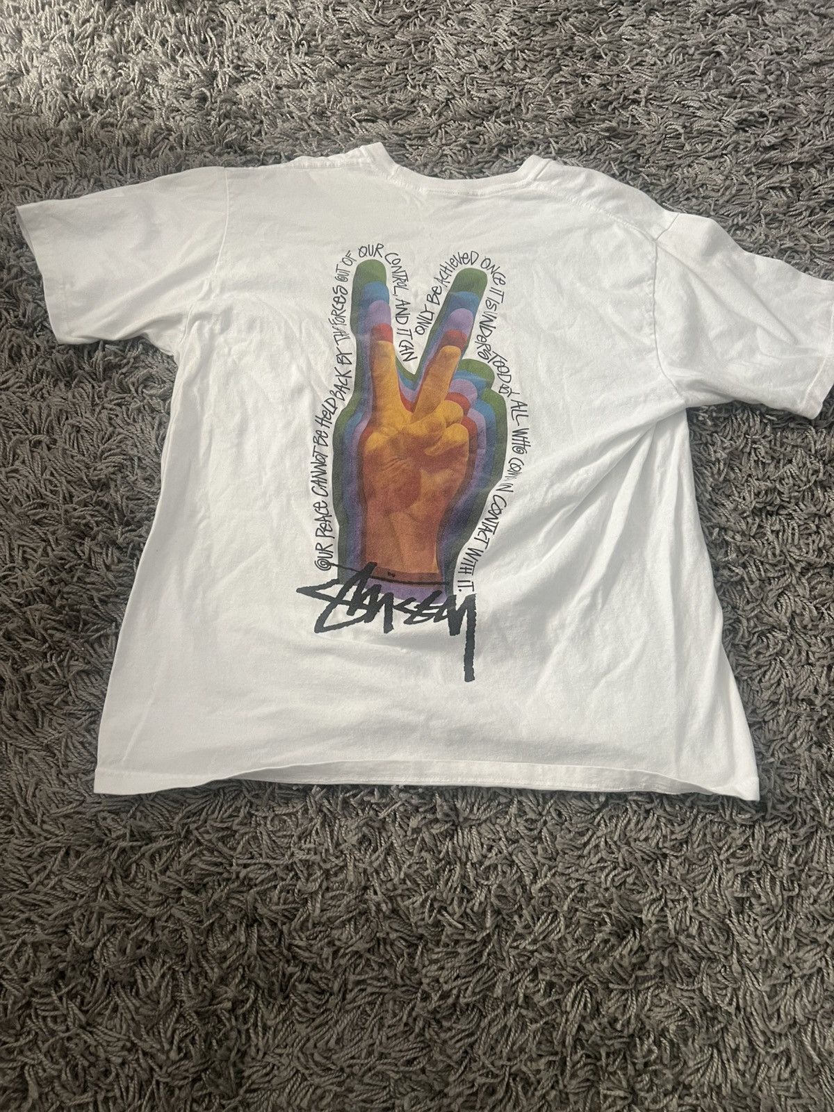 Stussy Stussy Peace T-Shirt Size US L / EU 52-54 / 3 - 1 Thumbnail
