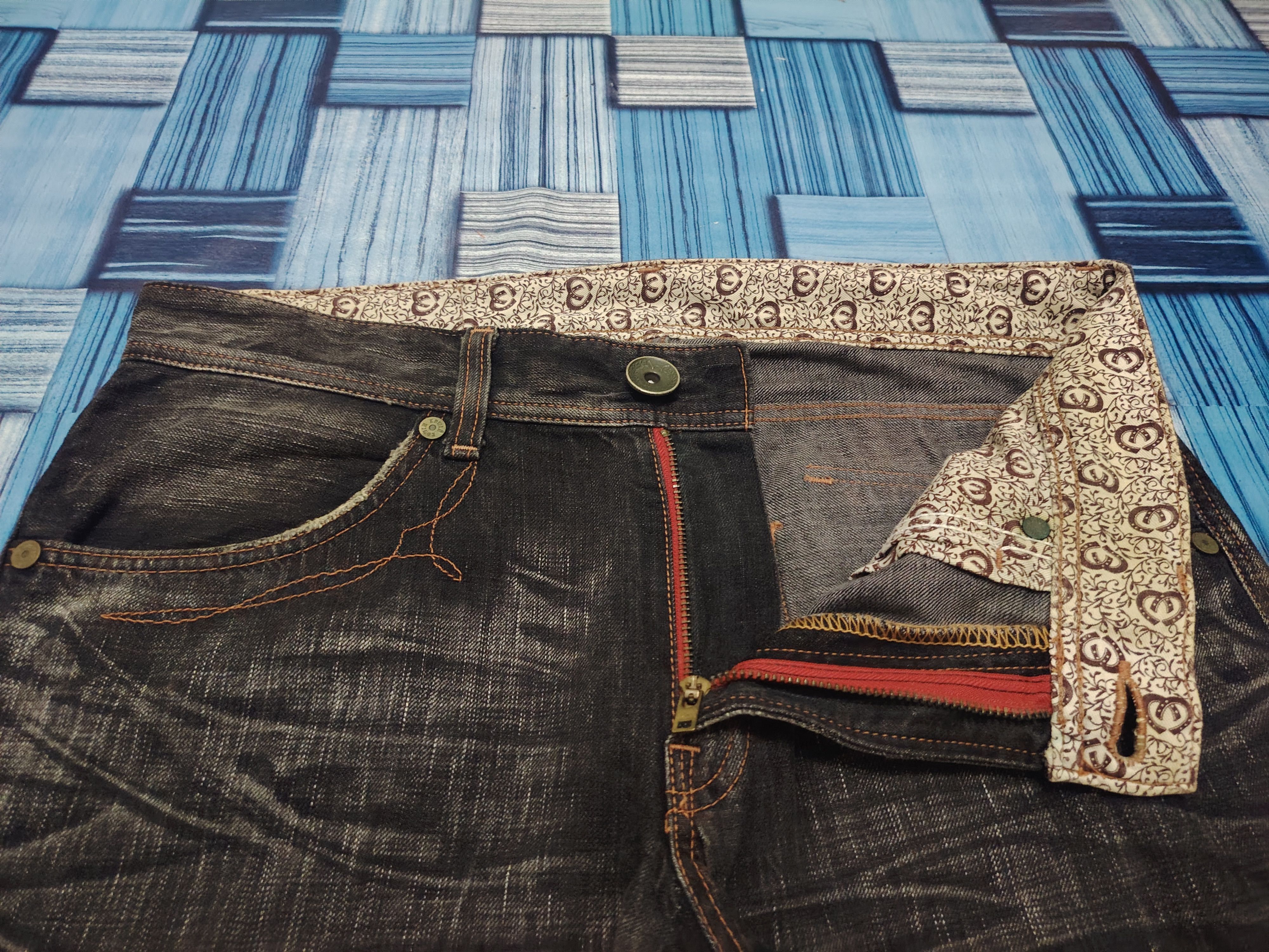 Edwin Japanese Edwin 503 Blue Trip Orange Stitch Flared Jeans Size US 35 - 10 Thumbnail