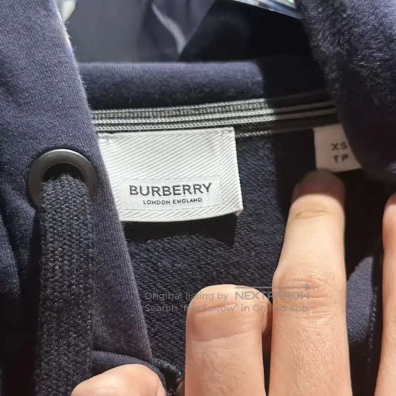 Burberry Burberry XS Deep Blue Cotton Hoodie. Size XS / US 0-2 / IT 36-38 - 4 Thumbnail