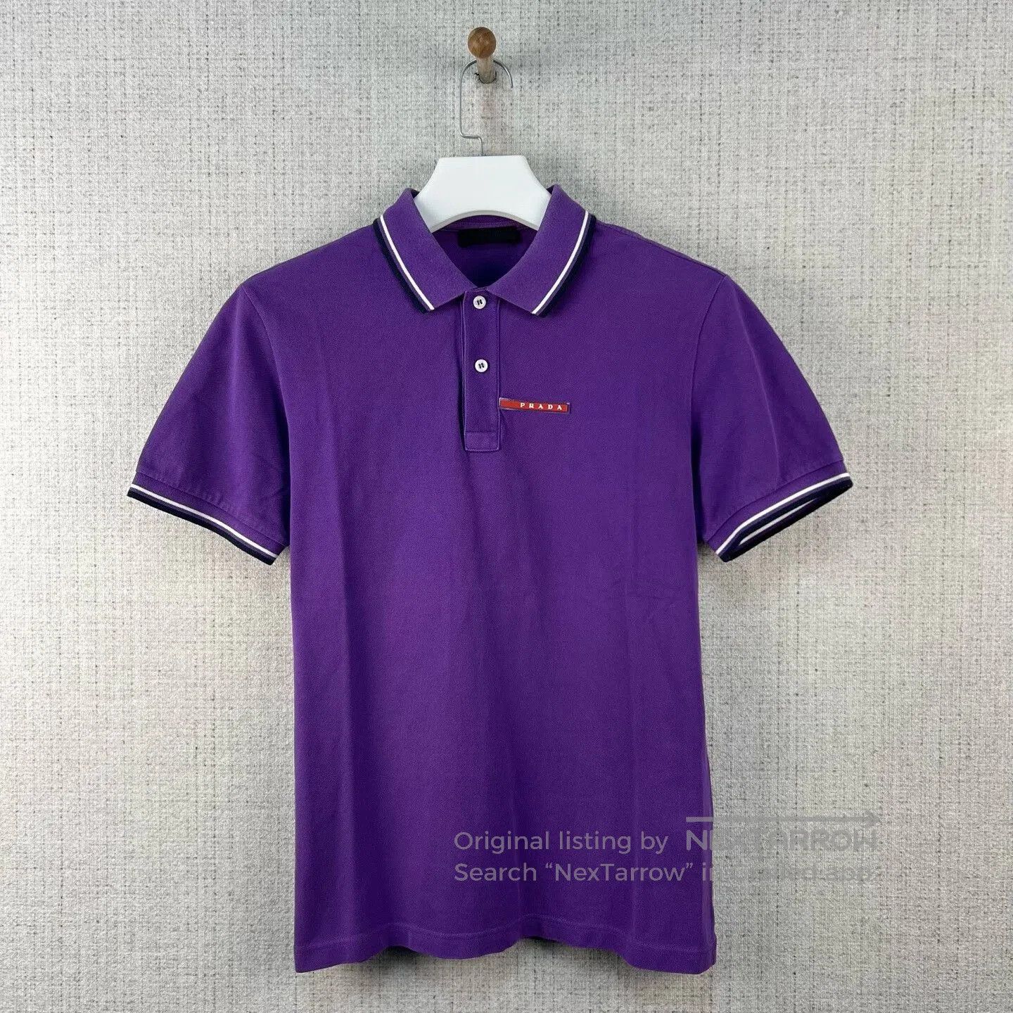 Prada PRADA Logo Short-Sleeve Polo Shirt. Size US L / EU 52-54 / 3 - 1 Thumbnail