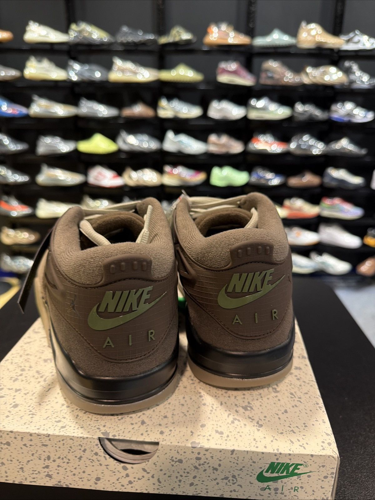 Jordan Brand Air Jordan 4 RM 'Ironstone' Travis Brown Sneakers, Size 13 Size US 13 / EU 46 - 9 Thumbnail