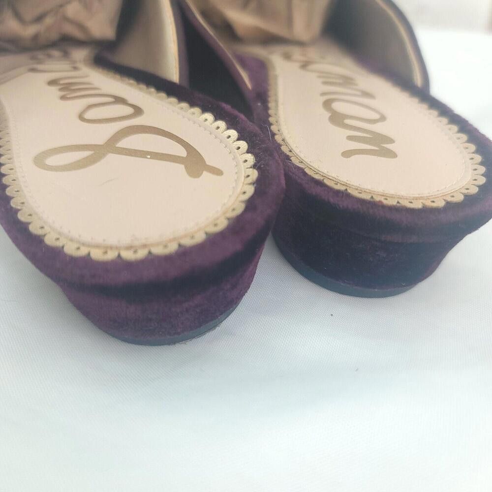 Designer Sam Edelman Black Pink Floral Bordeaux Velvet Size 7 Mules Size US 7 / IT 37 - 4 Thumbnail