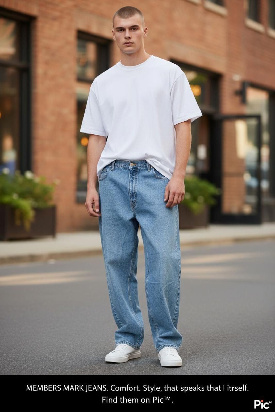 Other Members Mark Men's Light Blue Comfort Fit Jeans Size US 38 / EU 54 - 1 Thumbnail