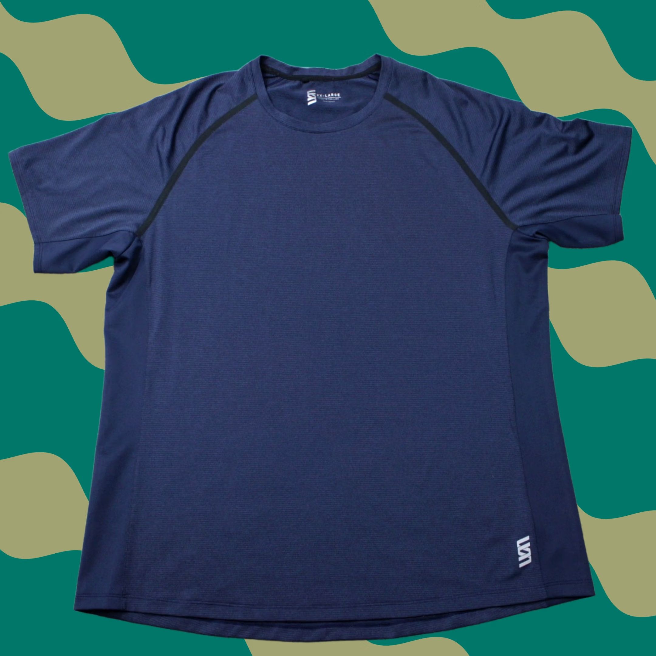 Skin Second Skin Shirt Mens 2XL XXL Blue Fitted Short Sleeve Crew Neck 92% Polyester 8% Spandex Size US XXL / EU 58 / 5 - 1 Thumbnail