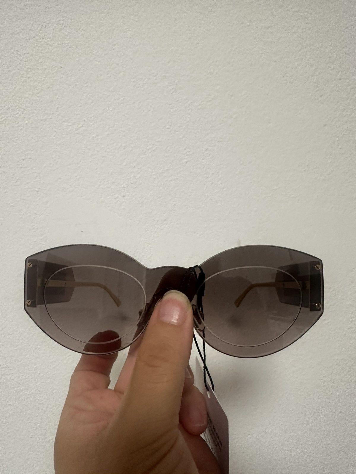 Versace Versace Damier Plaque Shield Sunglasses Size ONE SIZE - 4 Thumbnail