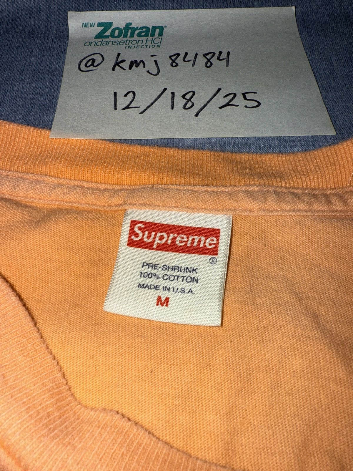 Supreme Peach Supreme Necklace Tee Size US M / EU 48-50 / 2 - 4 Thumbnail
