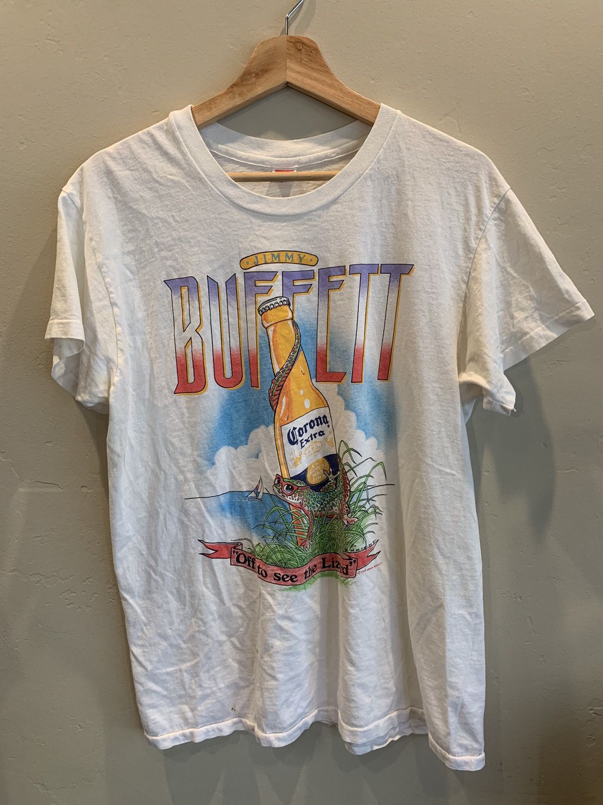 Band Tees *RARE* Vintage 1989 Jimmy Buffett Off To See Lizard T-Shirt Size US M / EU 48-50 / 2 - 1 Thumbnail