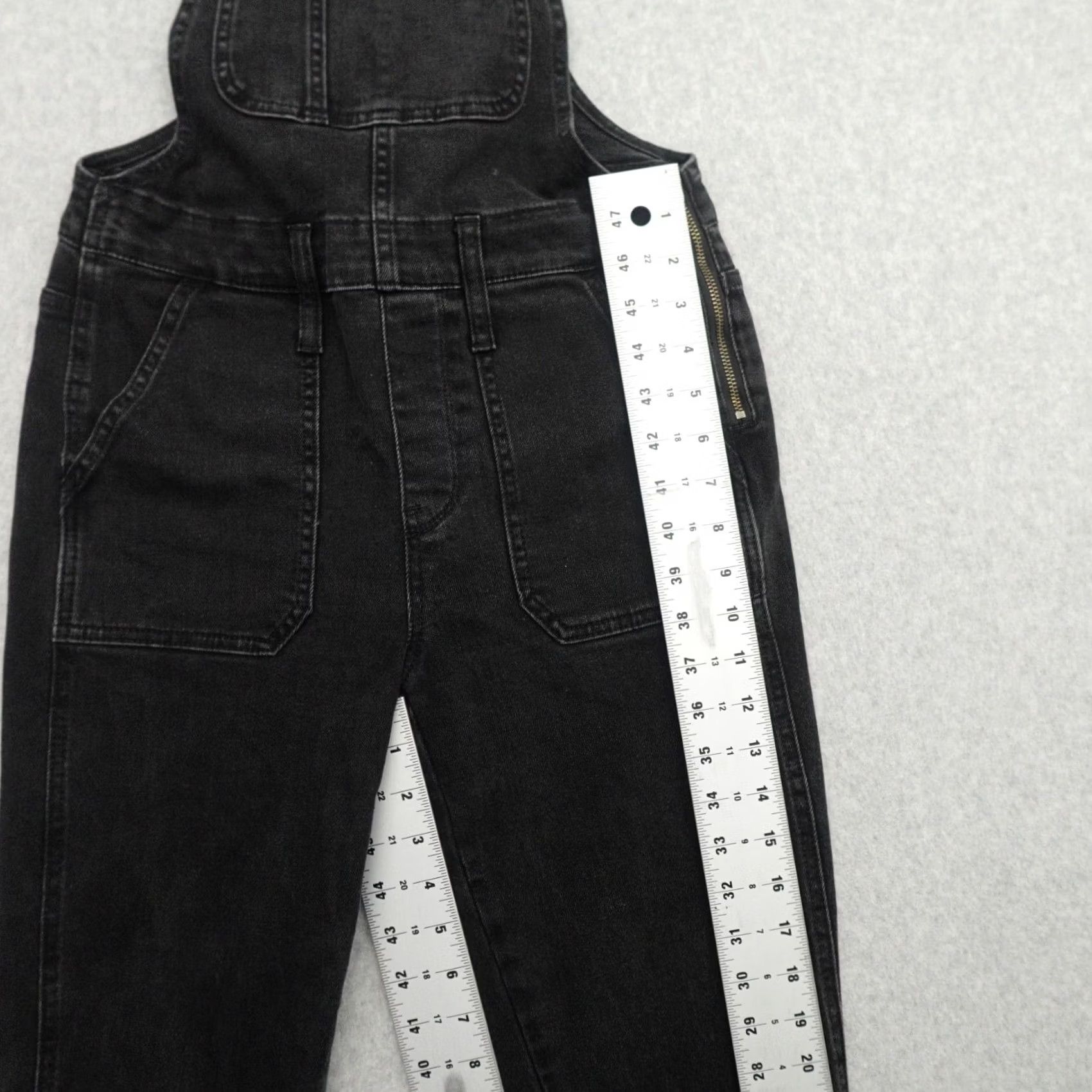 Madewell Madewell Overalls Small Black Denim Bib Utility Work Wear Frayed Womens Size 28" / US 6 / IT 42 - 5 Thumbnail