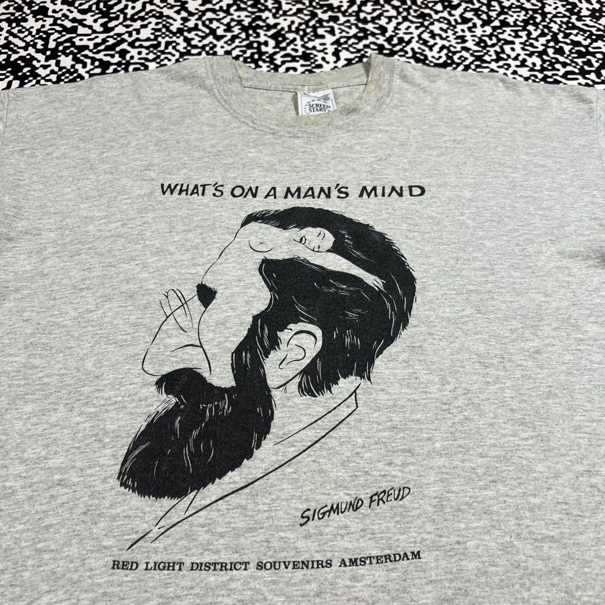 Vintage Vintage 90s Sigmund Freud Whats On Mans Mind T-shirt Size US XL / EU 56 / 4 - 6 Thumbnail